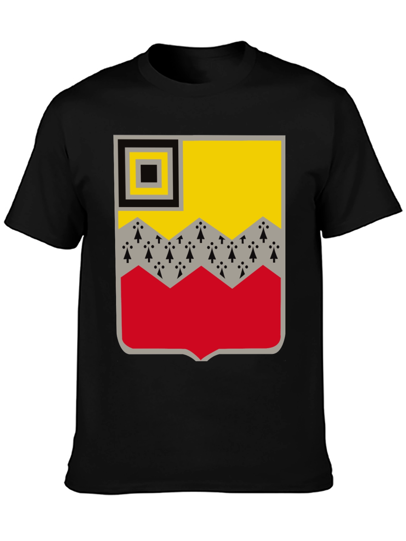 Breton Symbol Graphic Tee - Black Crew Neck T-Shirt