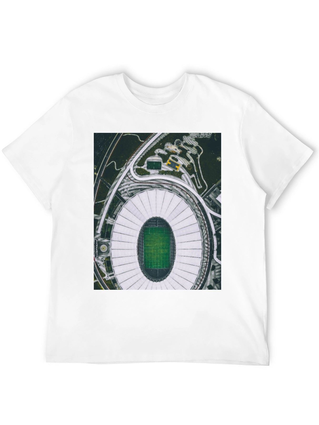 Stadium Graphic Tee - Black Cotton Blend Shirt