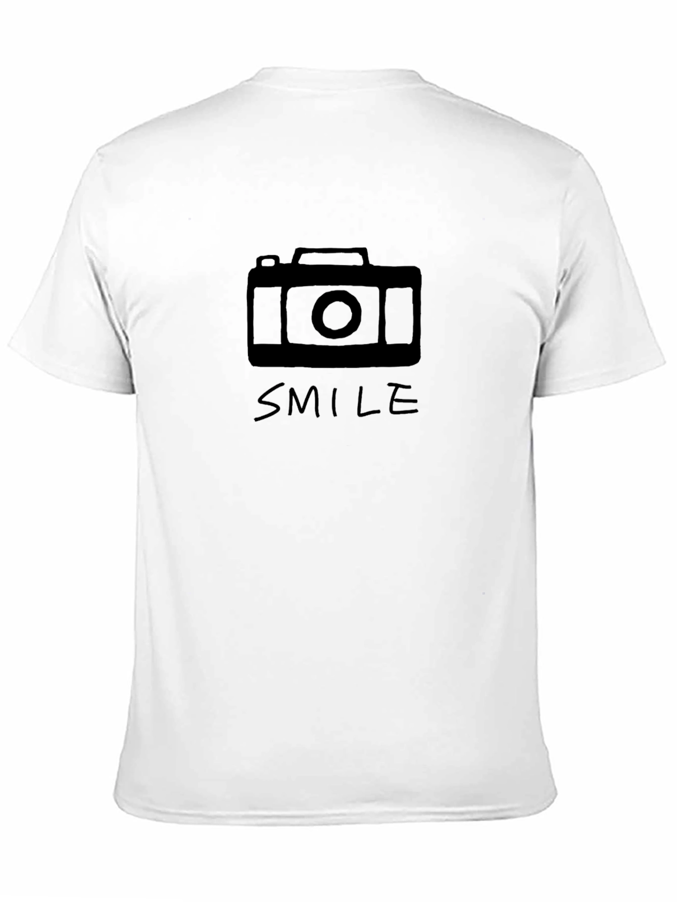Camera Graphic Tee -  Smile - Black Unisex Shirt