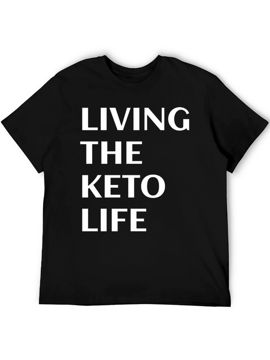 Living the Keto Life T-Shirt - Bold White Text