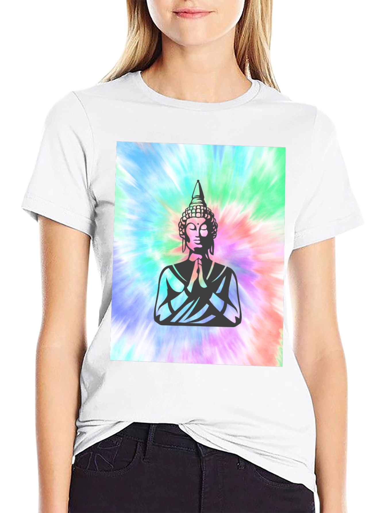 Buddha Tie-Dye Graphic Tee - Spiritual Comfort