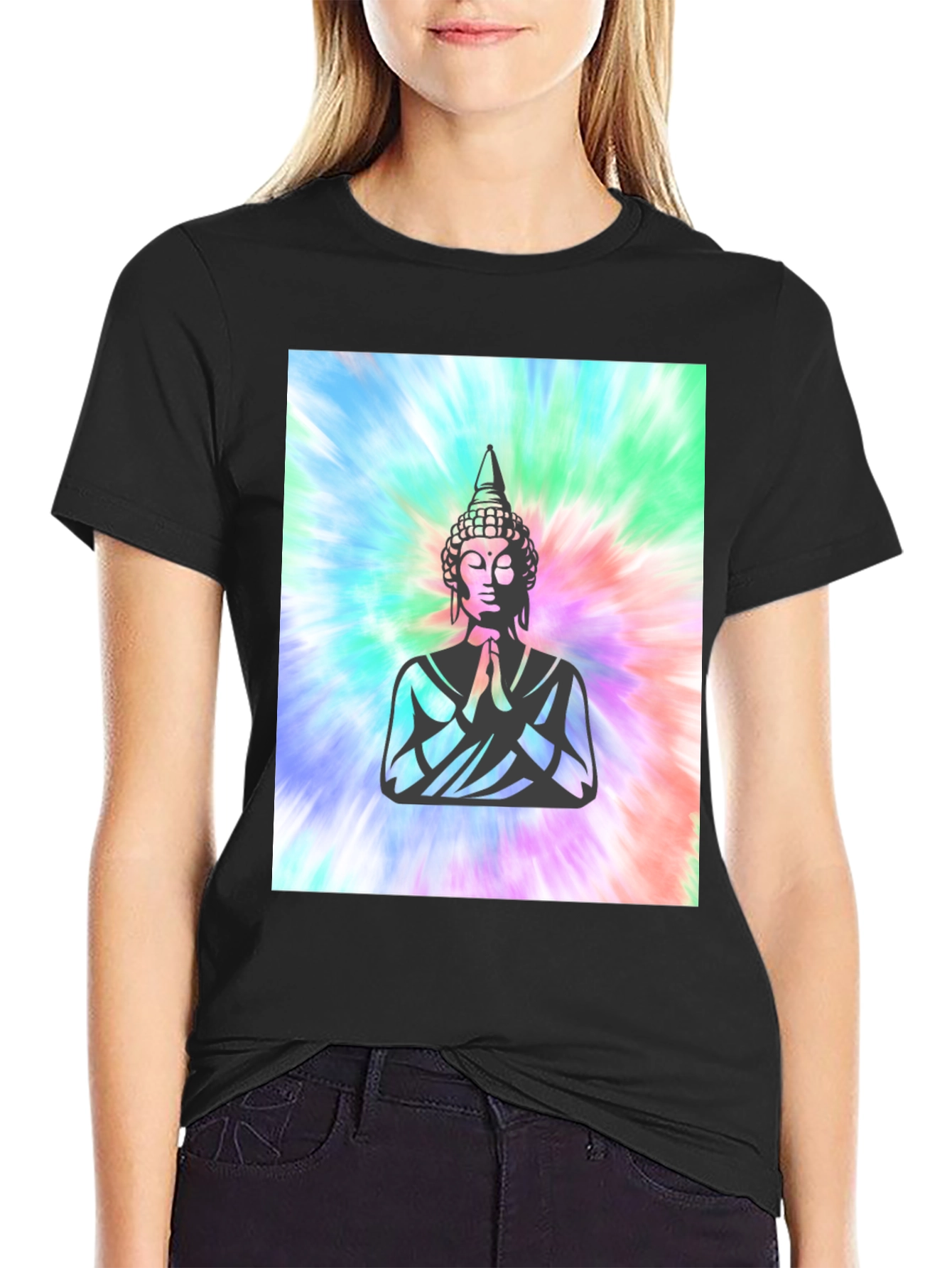 Buddha Tie-Dye Graphic Tee - Spiritual Comfort