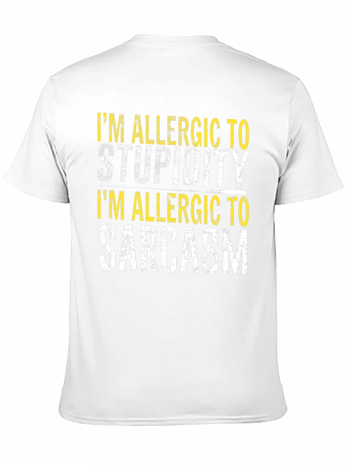 Funny Allergic to Stupidity & Sarcasm Black T-Shirt