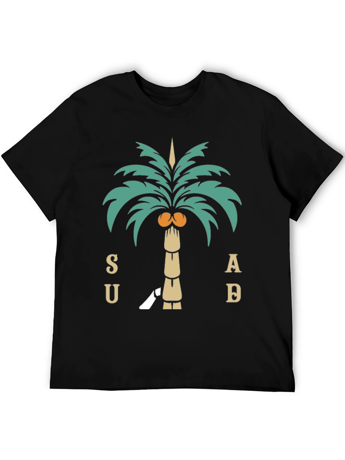 S.U.A.D Palm Tree T-Shirt - Black
