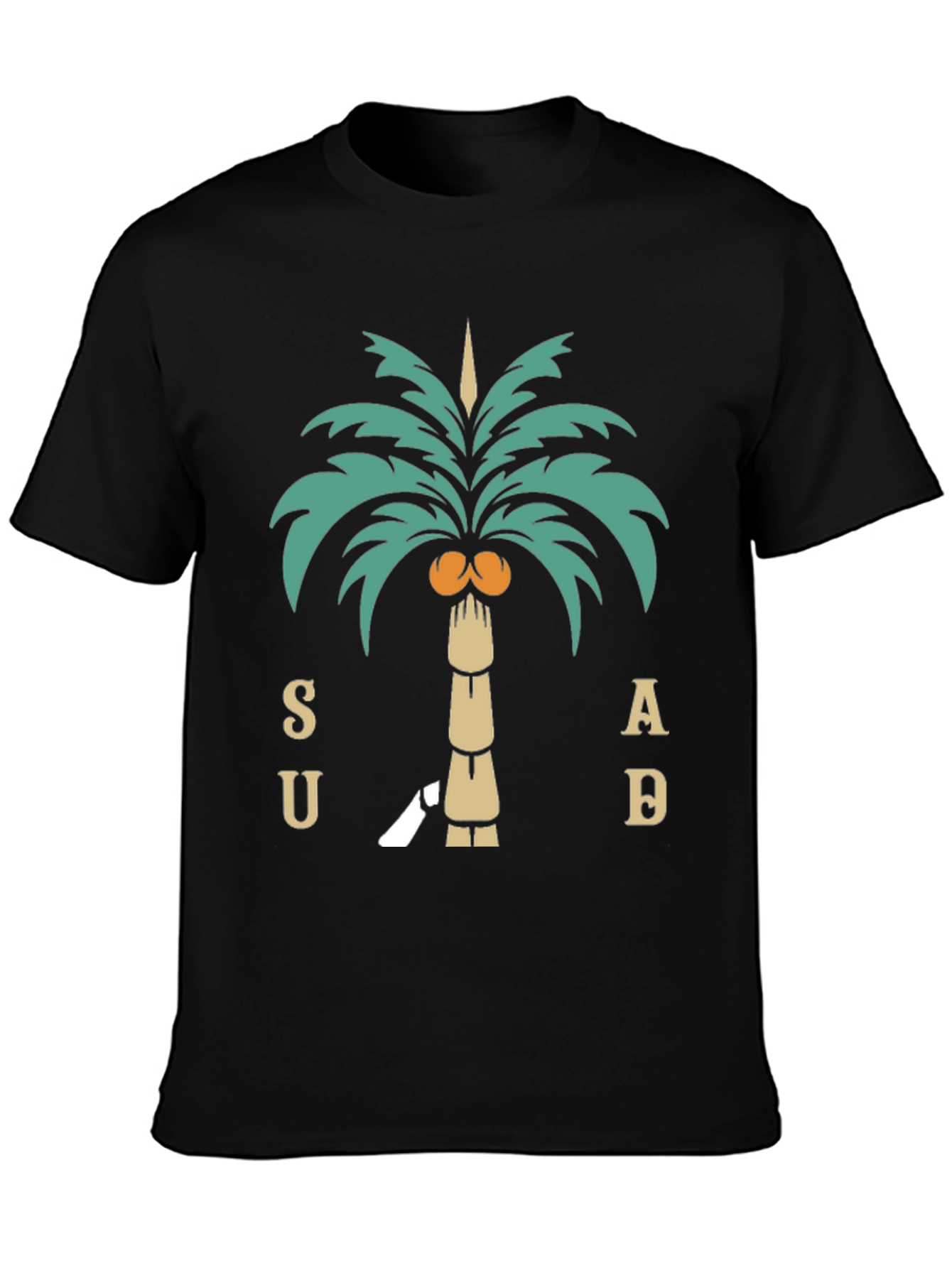 S.U.A.D Palm Tree T-Shirt - Black