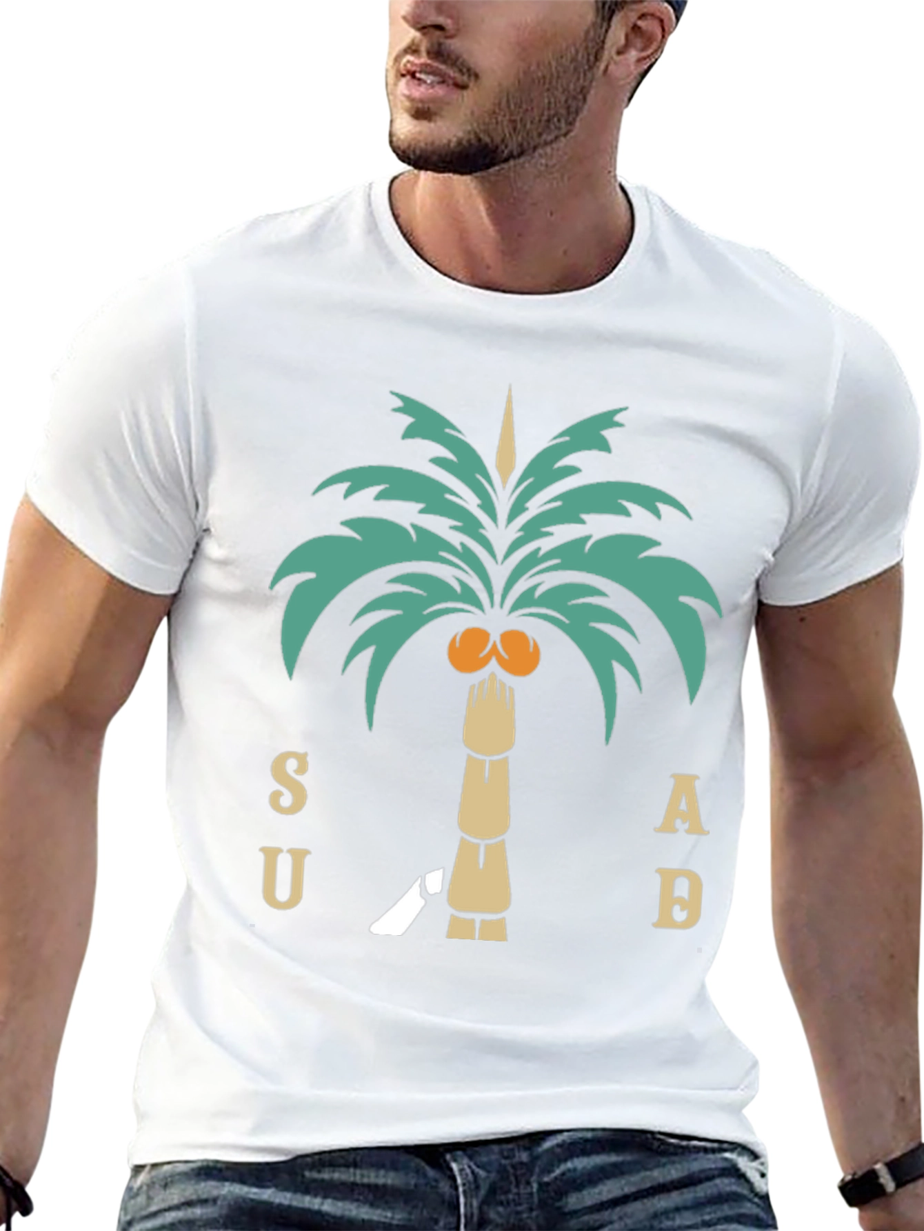 S.U.A.D Palm Tree T-Shirt - Black
