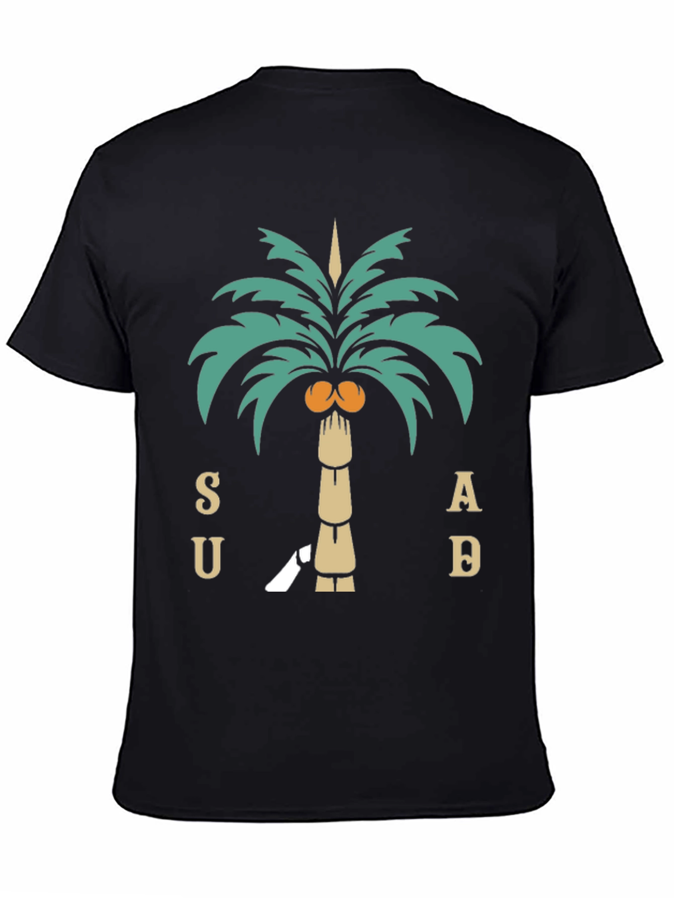 S.U.A.D Palm Tree T-Shirt - Black