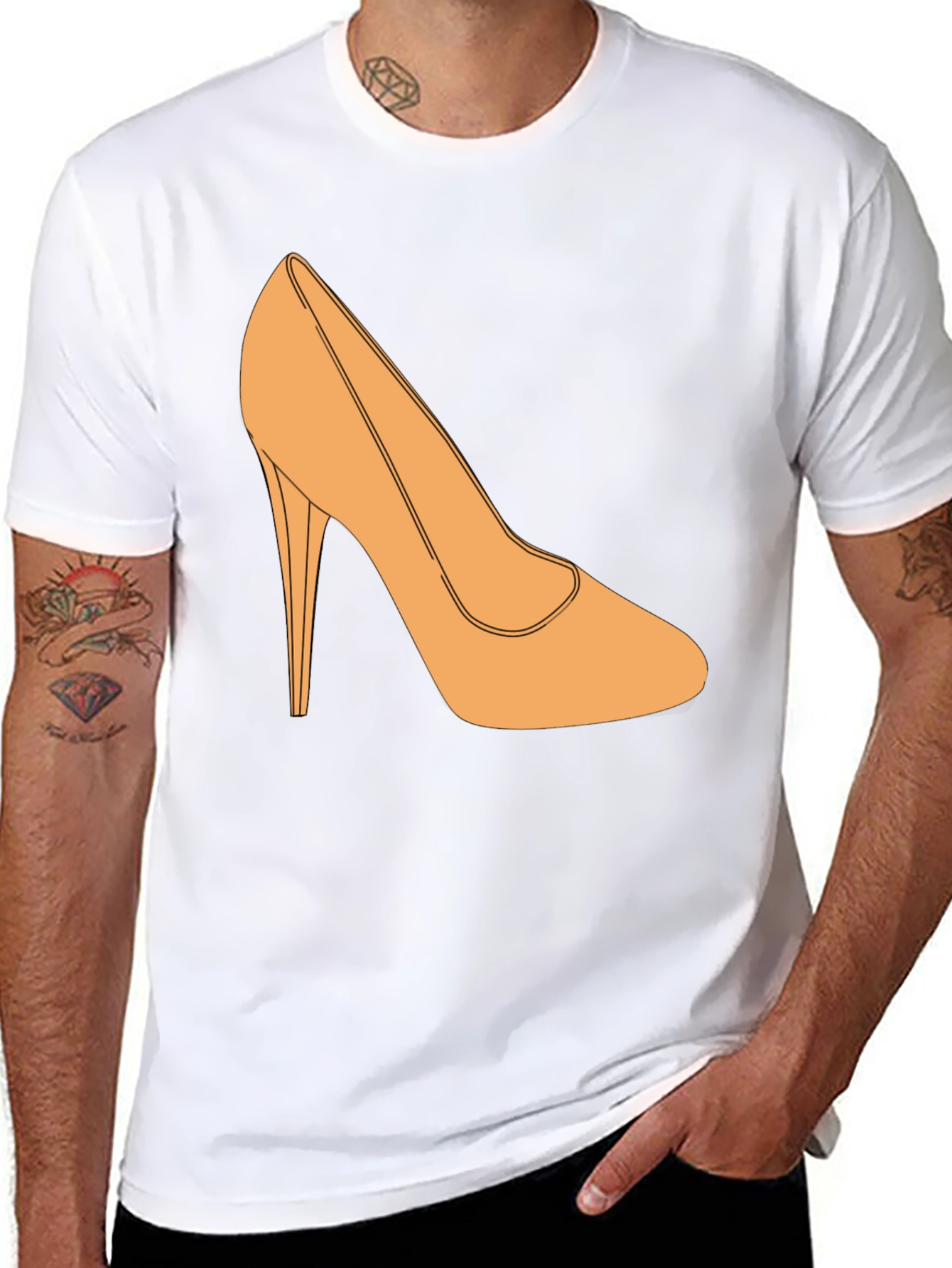 High Heel Shoe Graphic Tee - Stylish and Fun