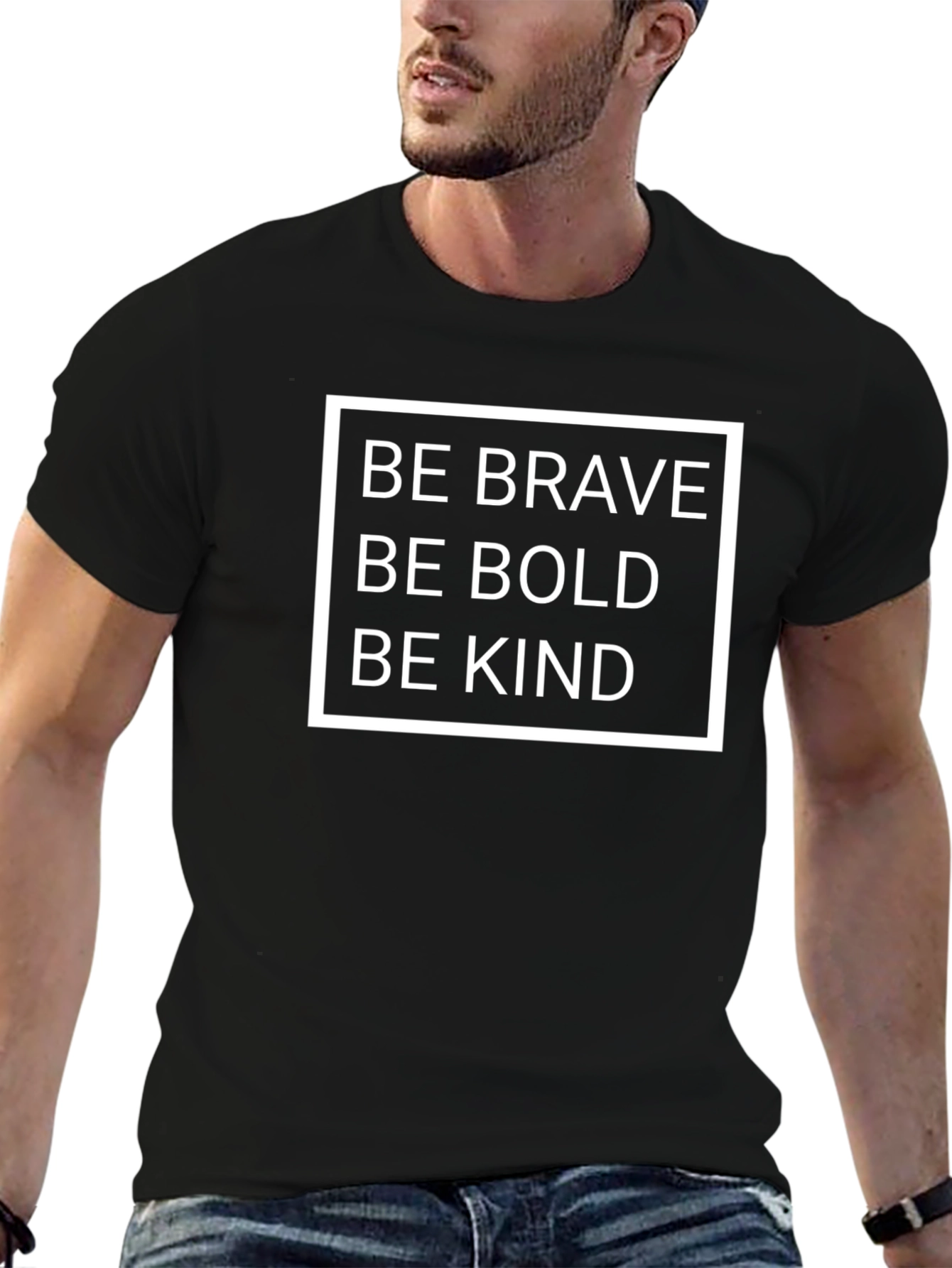 Be Brave Bold Kind Graphic Tee - Black T-Shirt