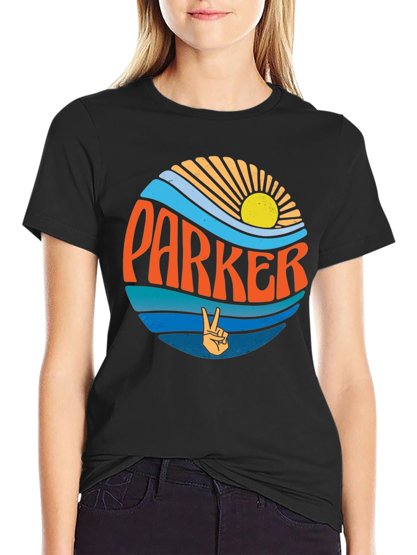Parker Retro Wave T-Shirt - Groovy Personalized Design