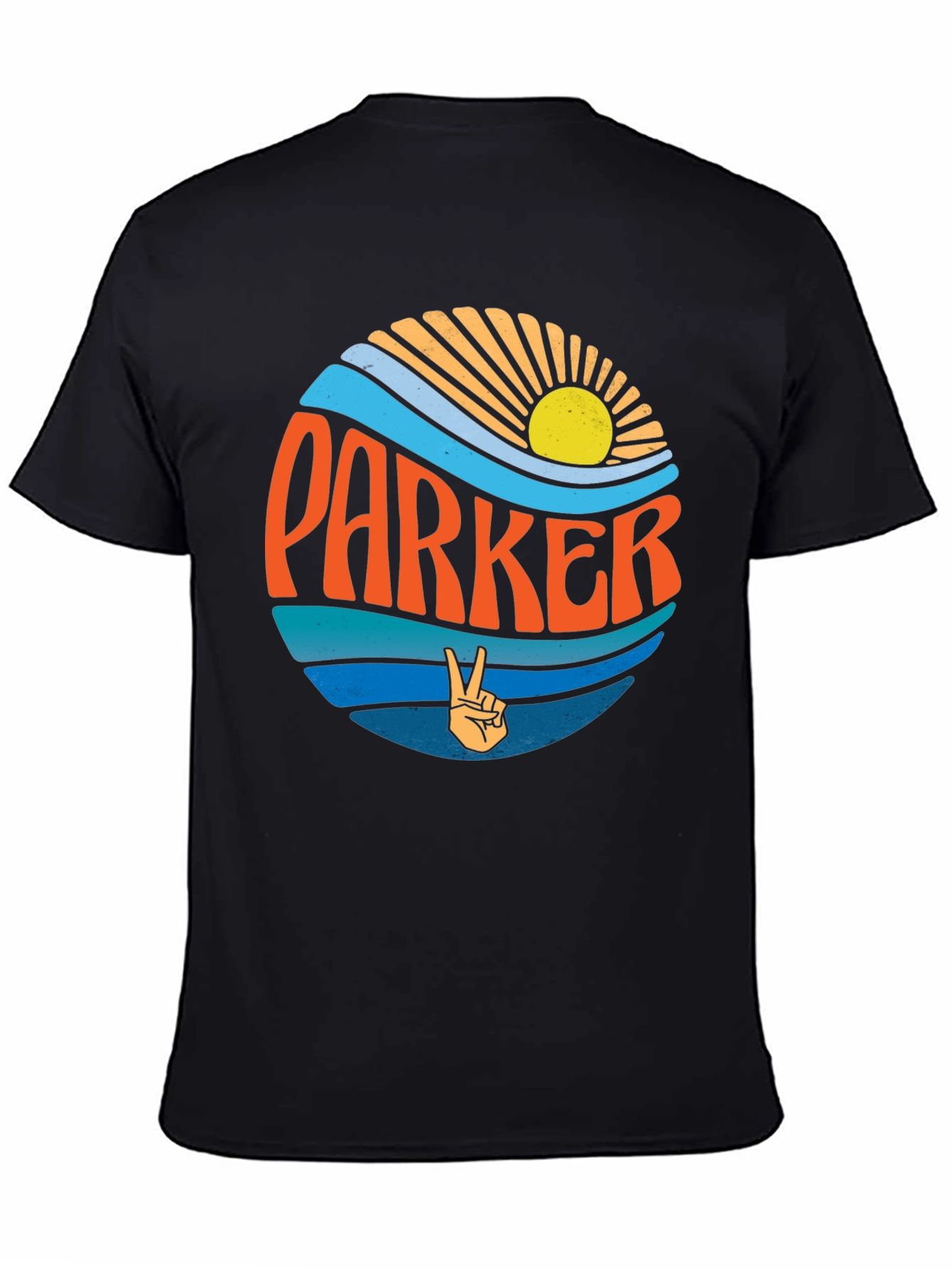 Parker Retro Wave T-Shirt - Groovy Personalized Design