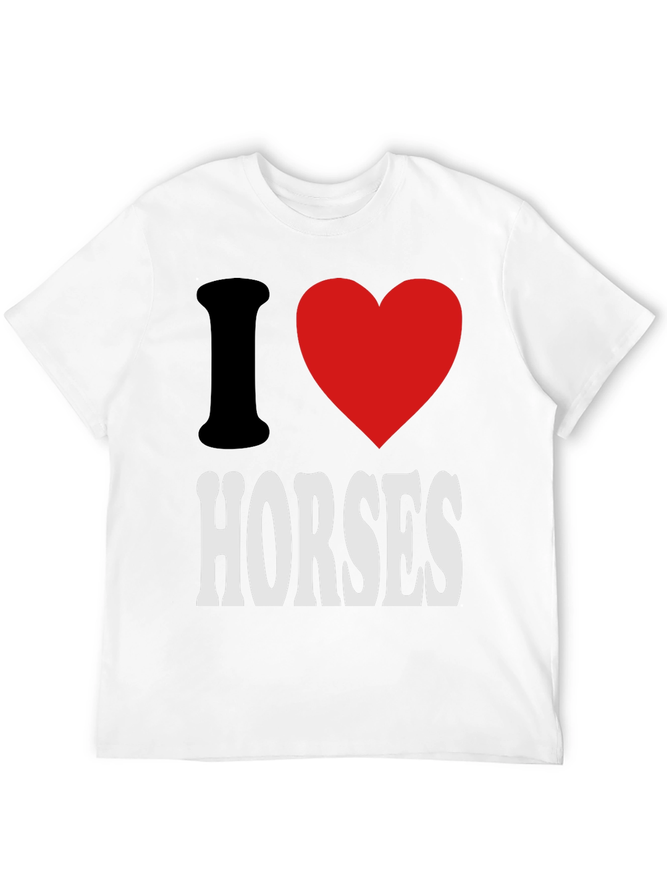 I Heart Horses Black Graphic Tee