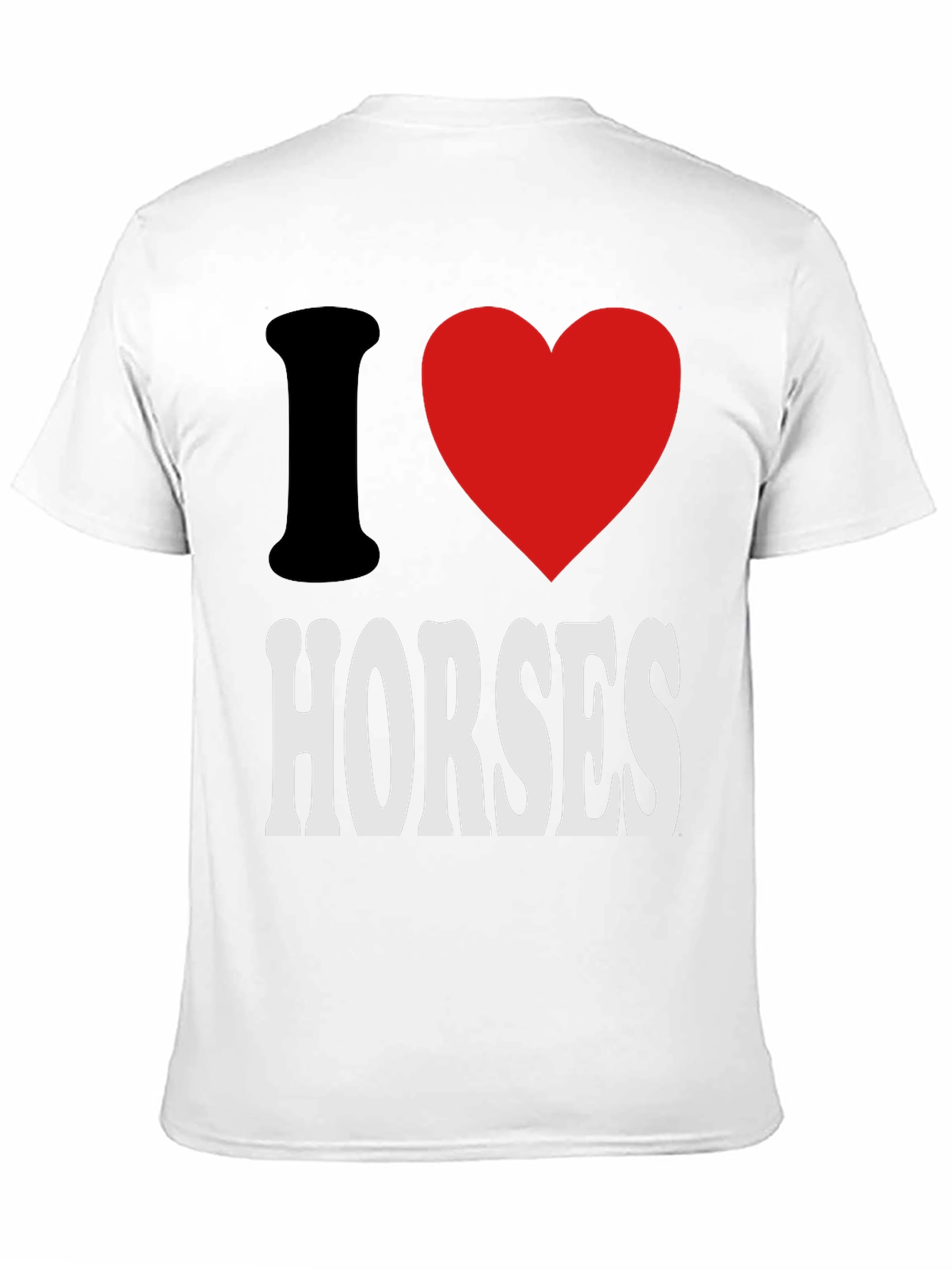I Heart Horses Black Graphic Tee