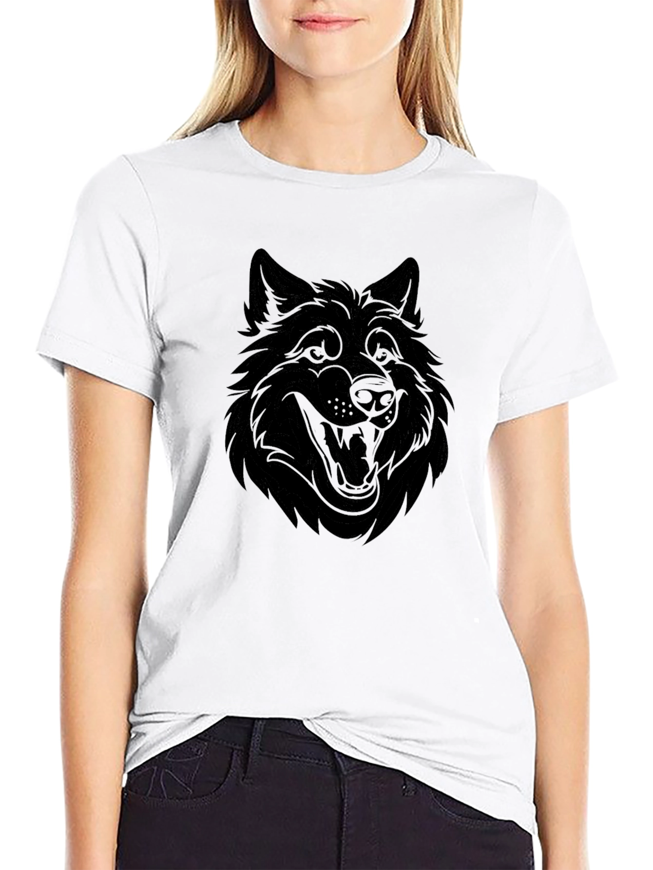 Wolf Graphic Black T-Shirt