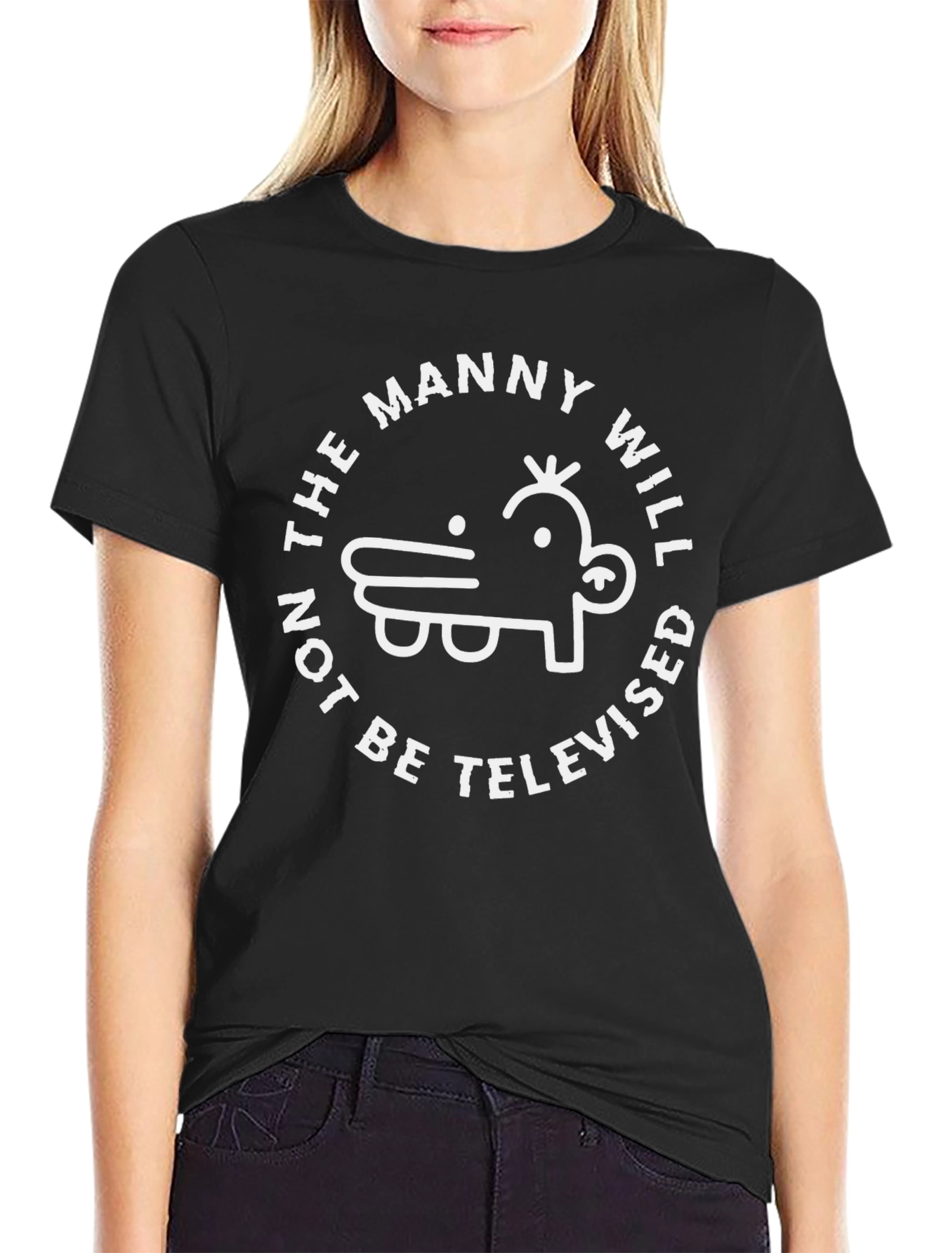 Manny Will Not Be Televised Black T-Shirt