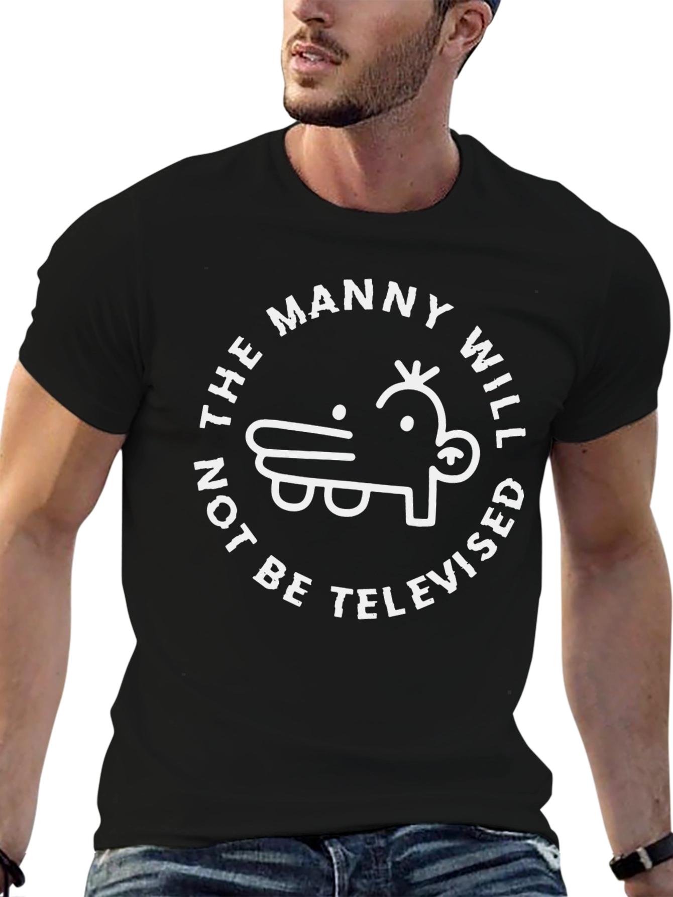 Manny Will Not Be Televised Black T-Shirt