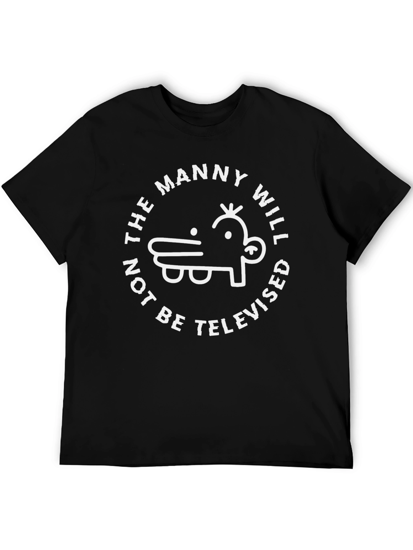Manny Will Not Be Televised Black T-Shirt