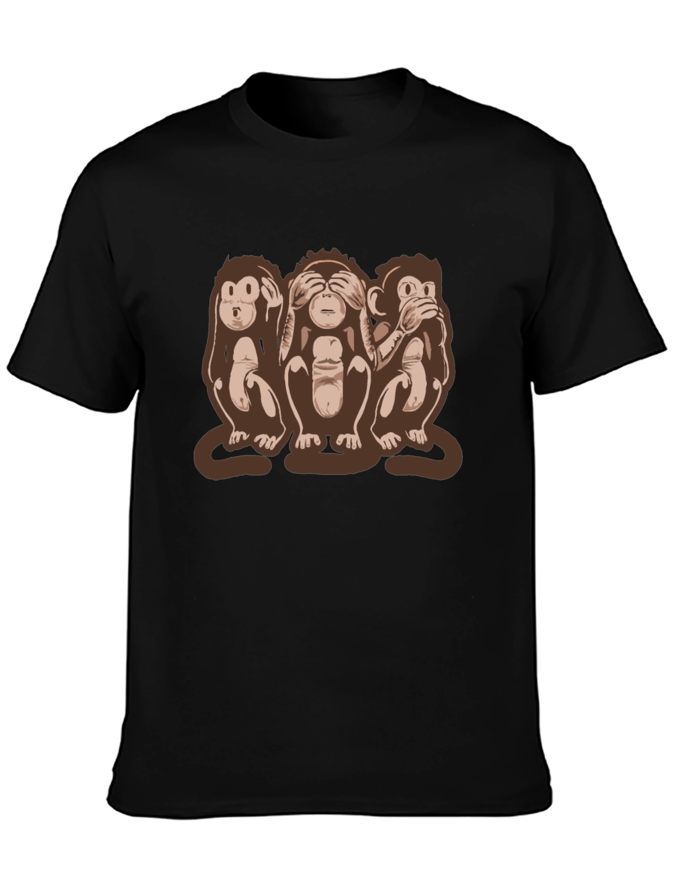 Hear See Speak No Evil Monkey Graphic Tee