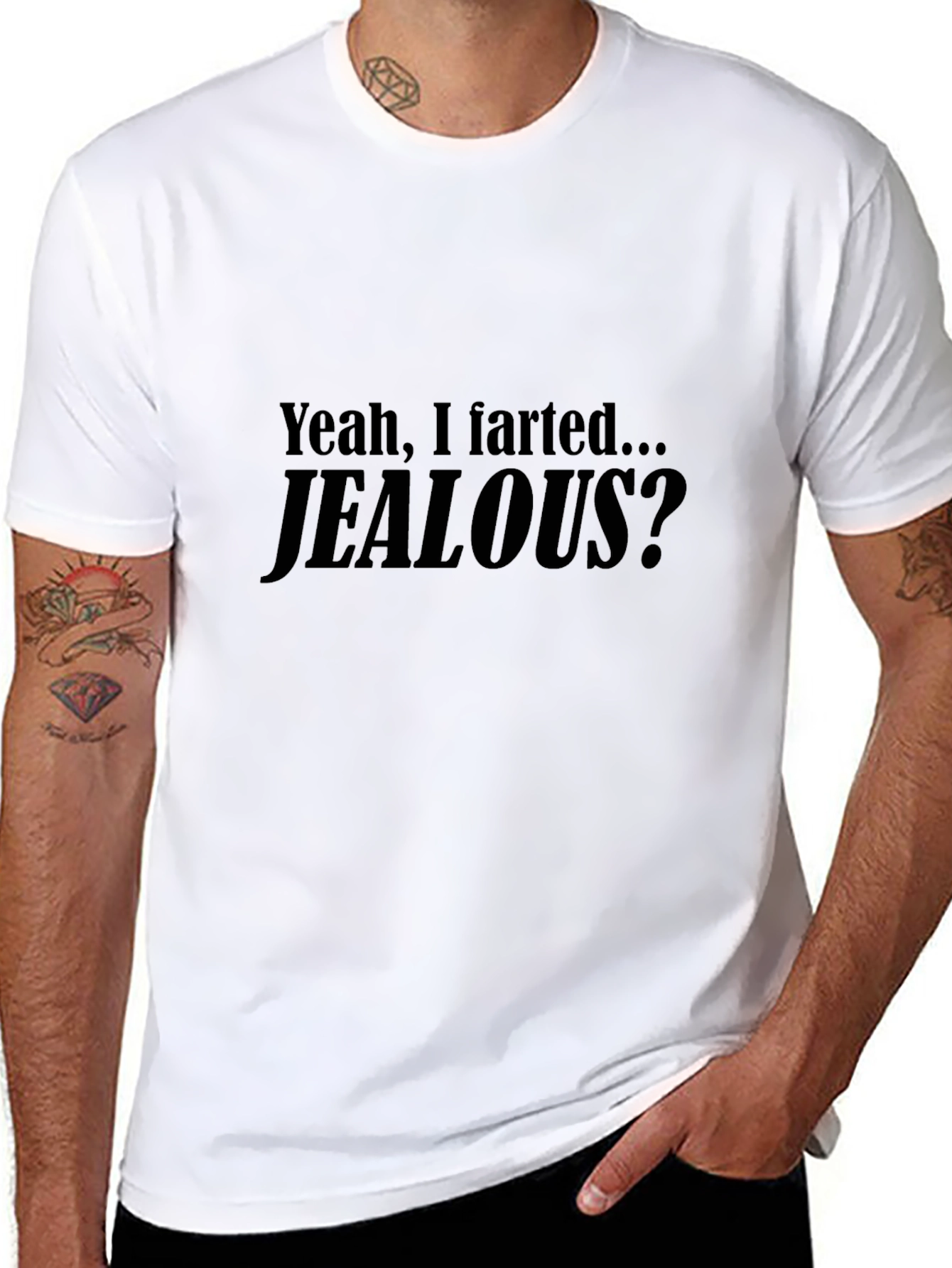 Funny Yeah I Farted... Jealous? Black T-Shirt