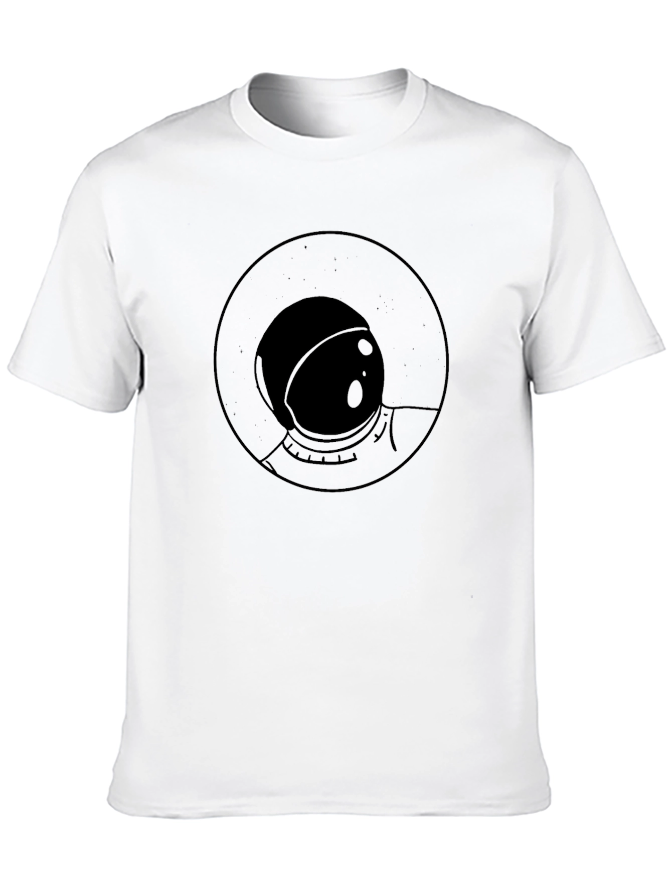 Astronaut Graphic Tee - Black Cotton T-Shirt