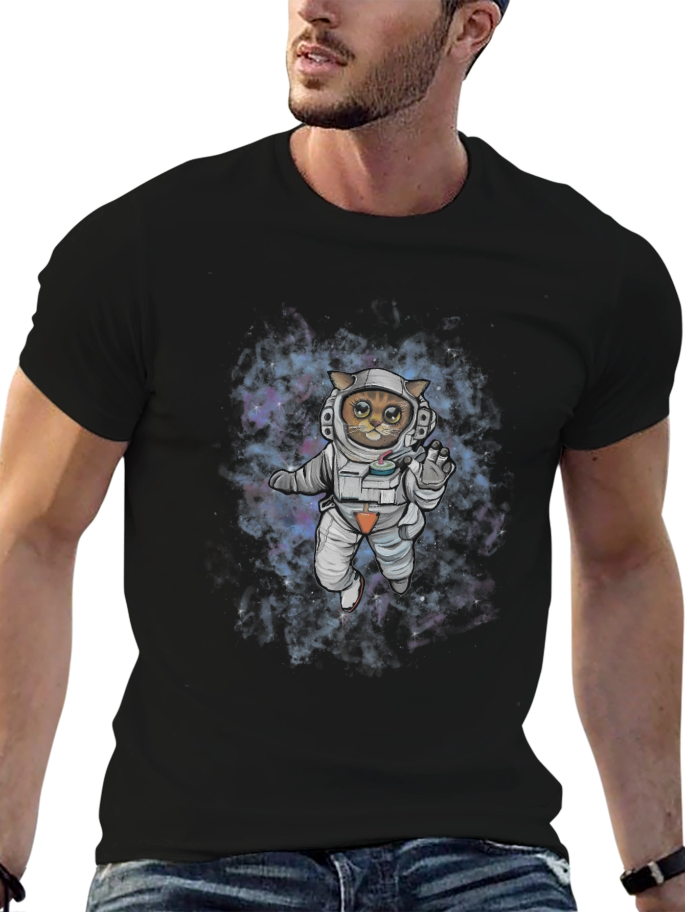 Astronaut Cat T-Shirt - Space Explorer Tee