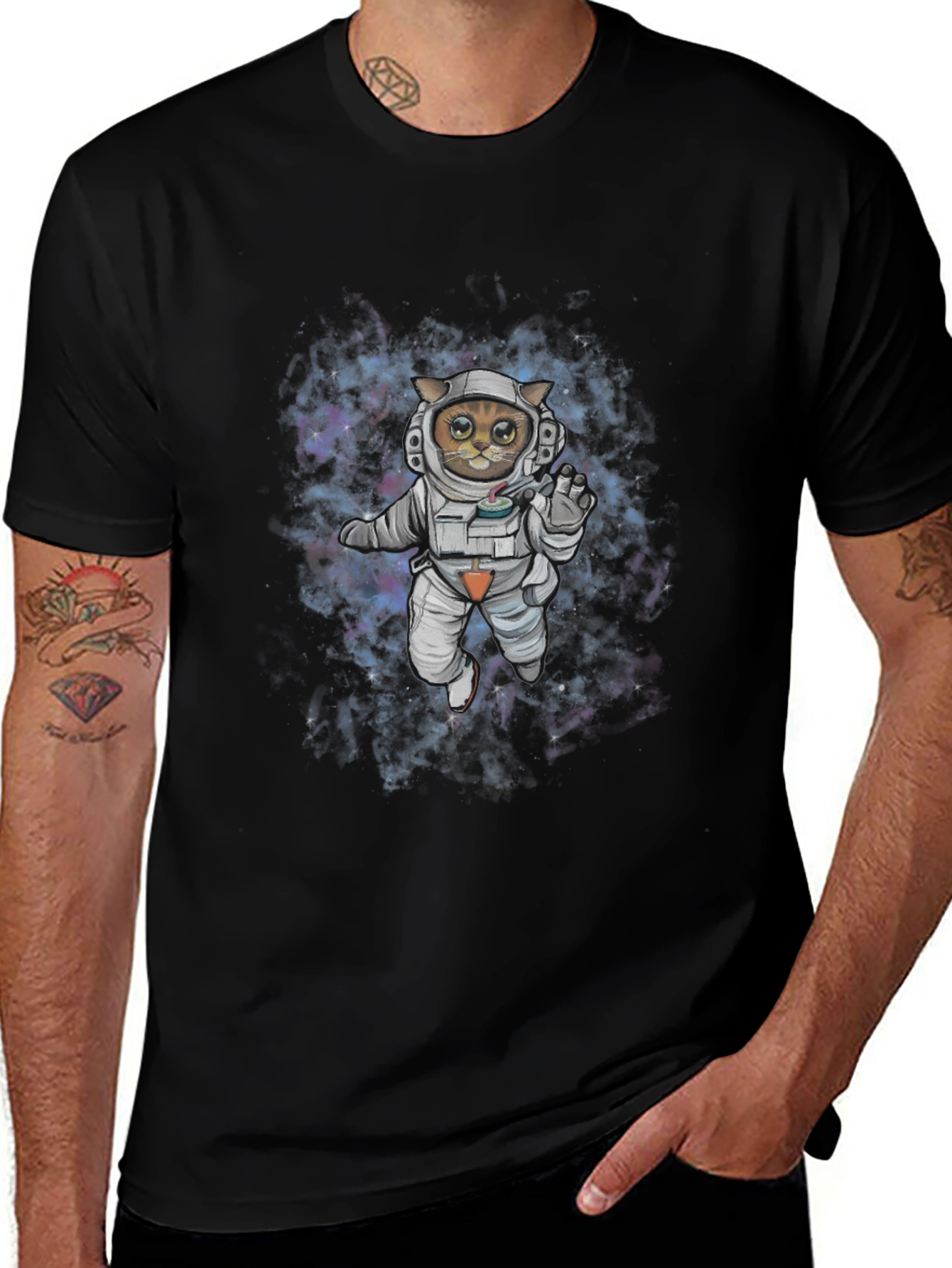 Astronaut Cat T-Shirt - Space Explorer Tee