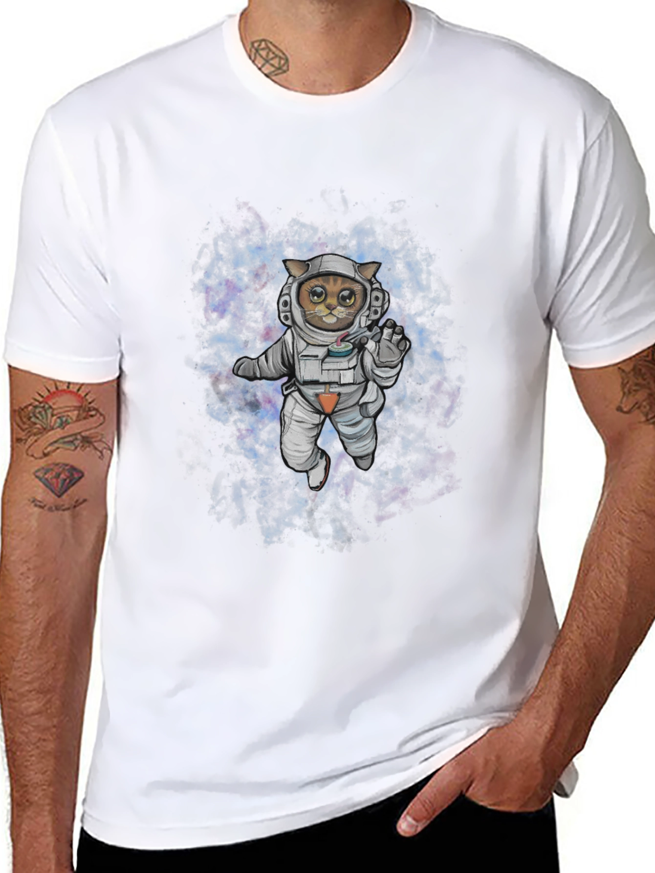 Astronaut Cat T-Shirt - Space Explorer Tee