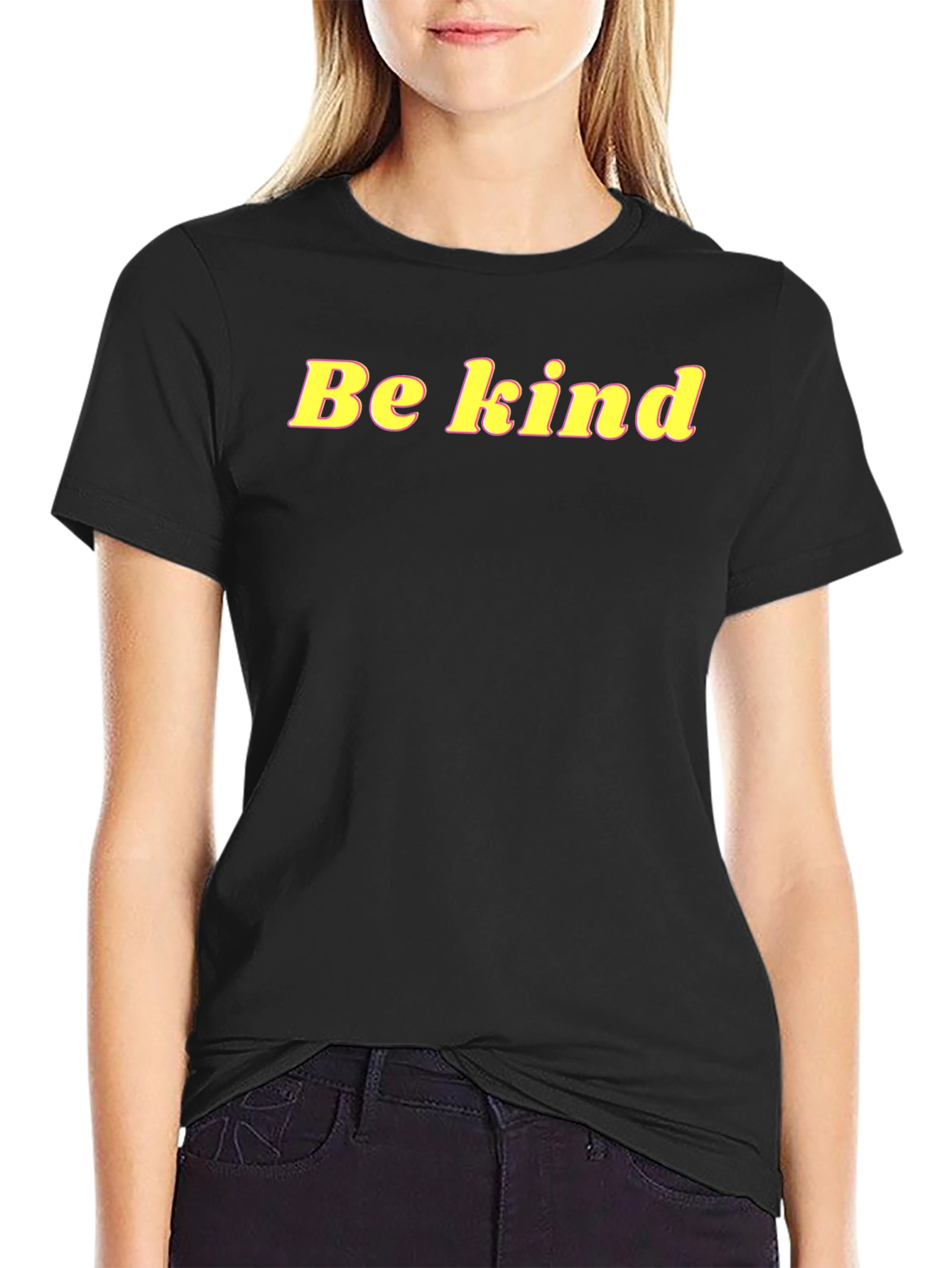 Be Kind Graphic Tee - Black Casual T-Shirt