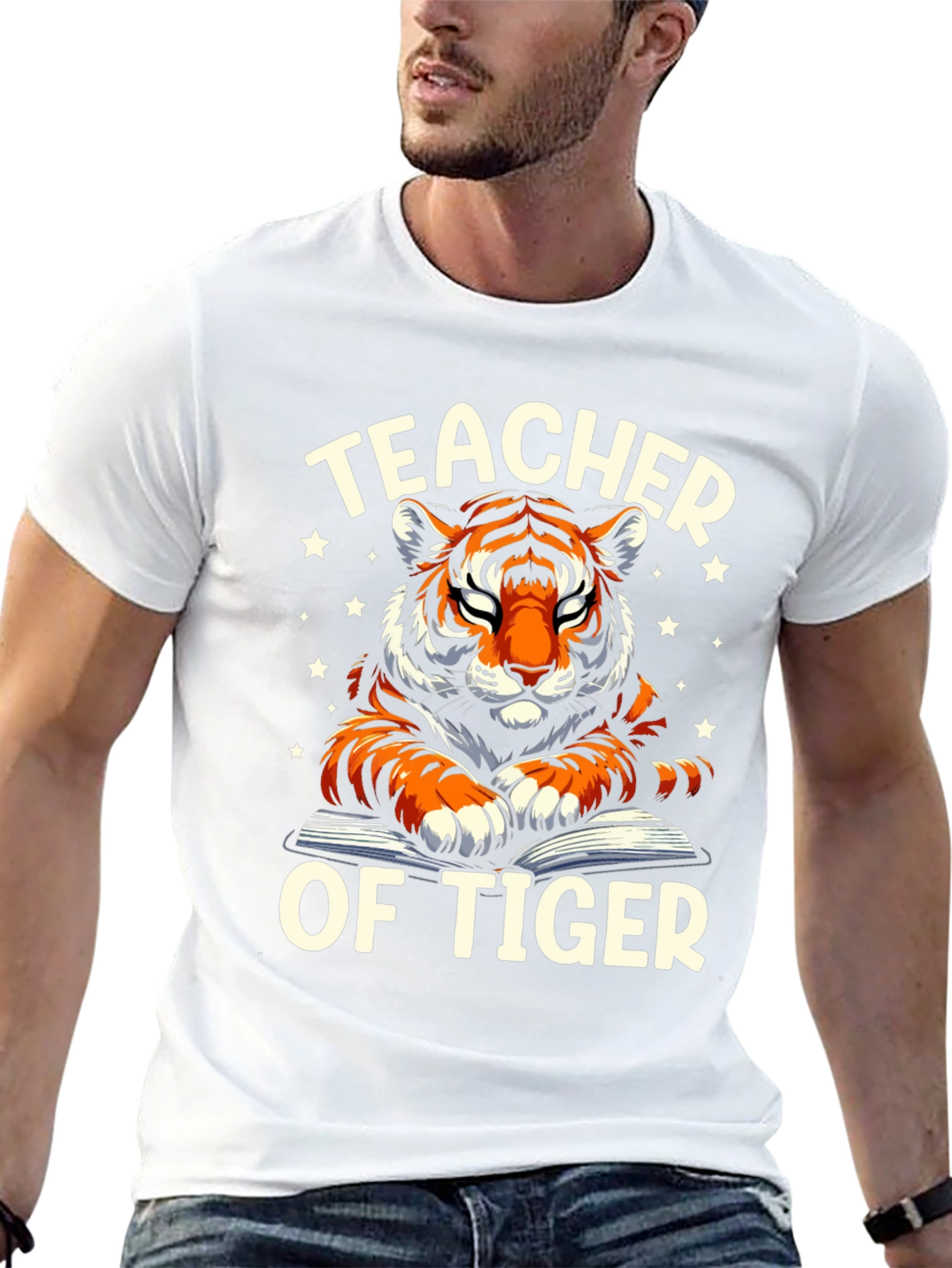 Teacher Of Tiger Graphic Tee Shirt
