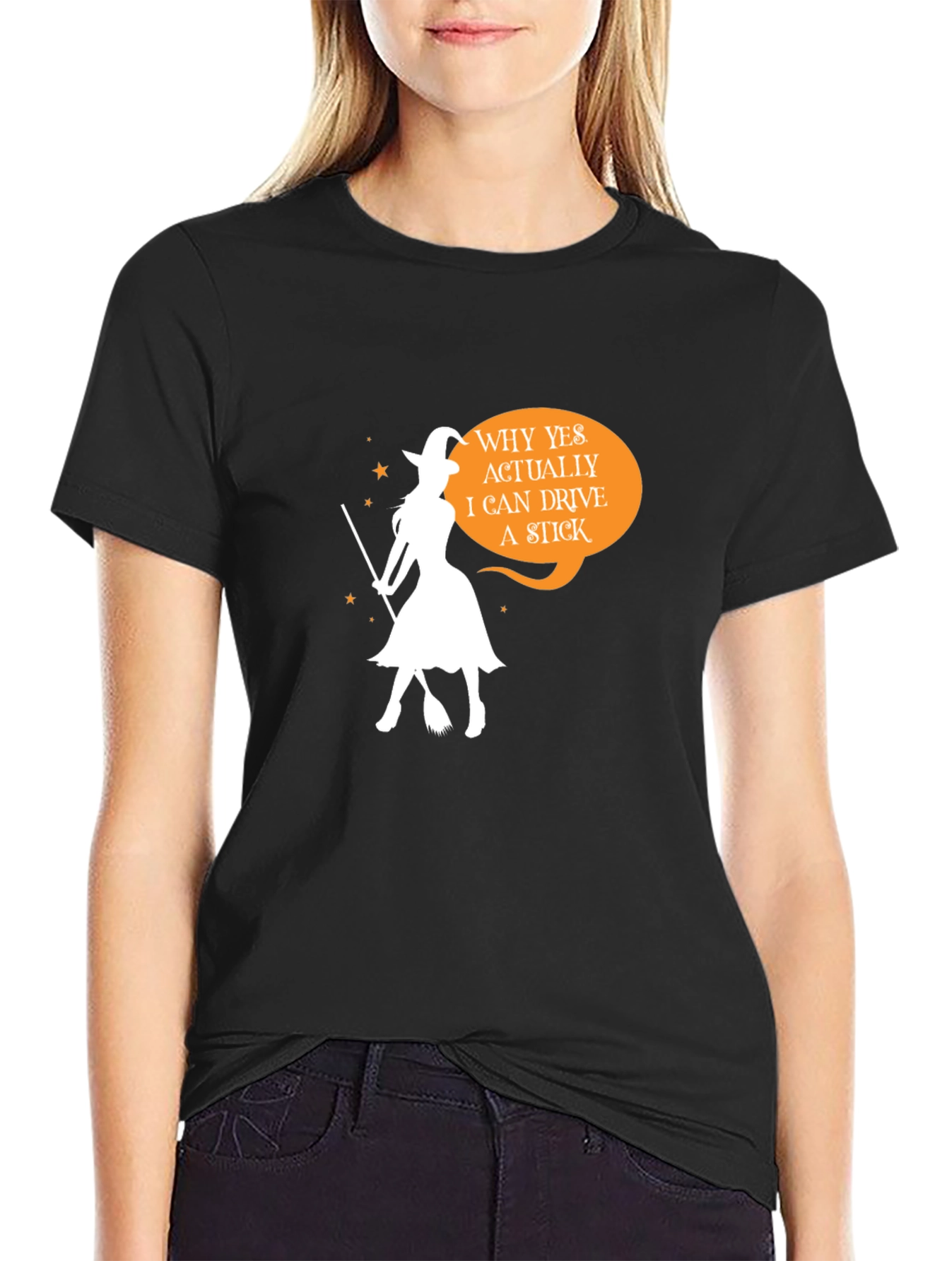 Witch Stick T-Shirt Halloween Tee