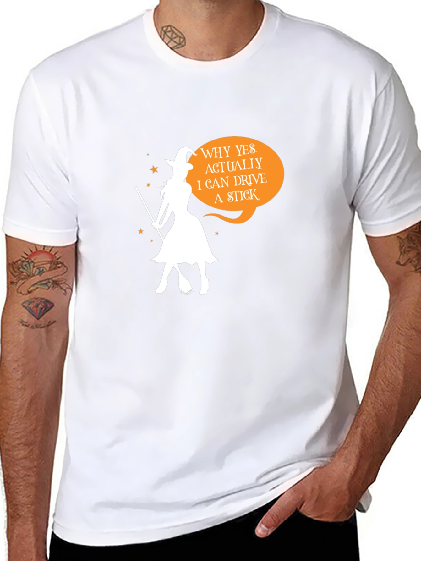 Witch Stick T-Shirt Halloween Tee