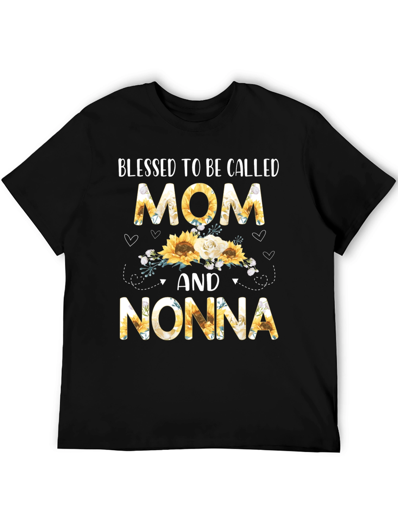 Blessed Mom and Nonna Sunflower Graphic Tee