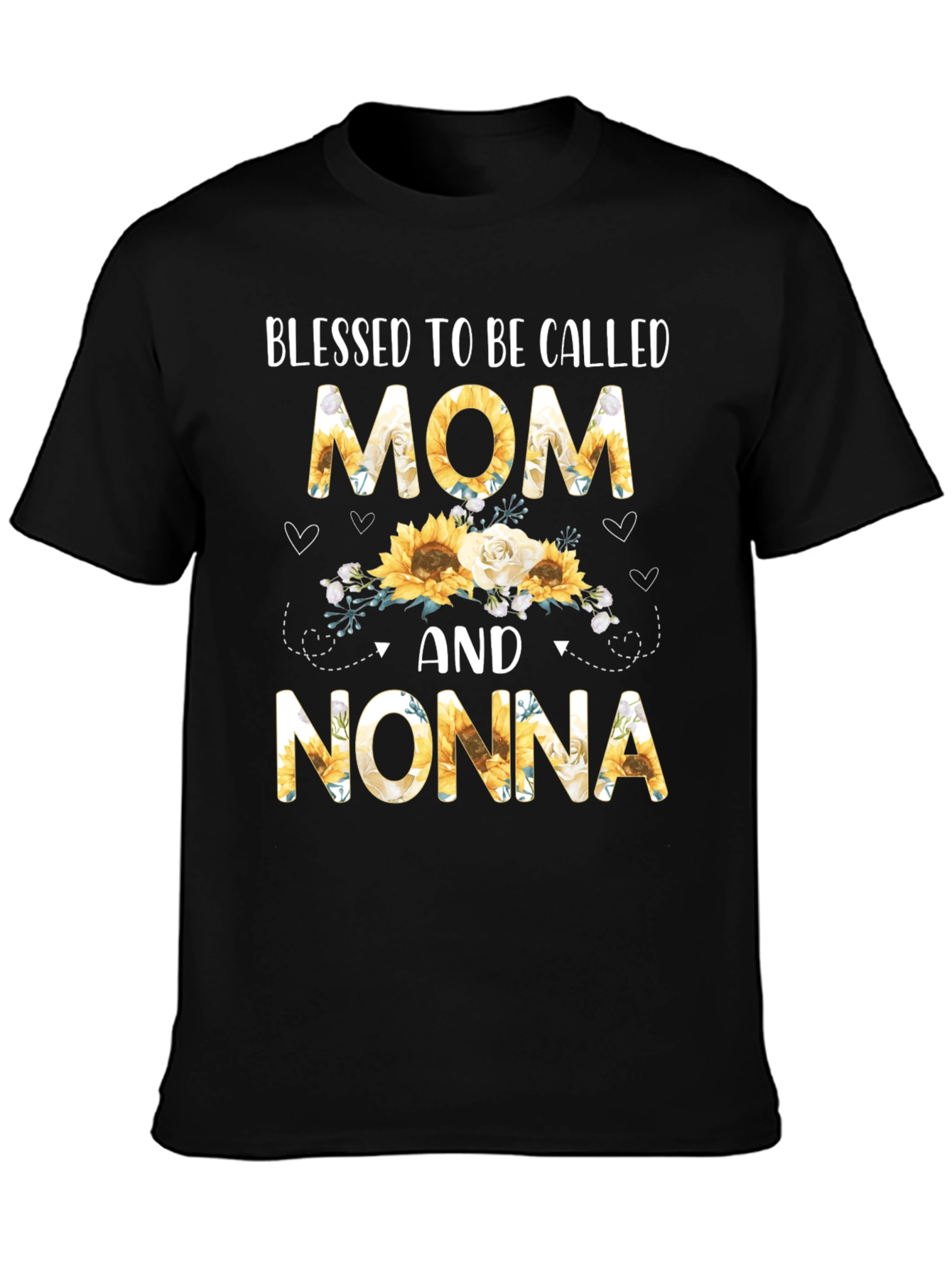 Blessed Mom and Nonna Sunflower Graphic Tee
