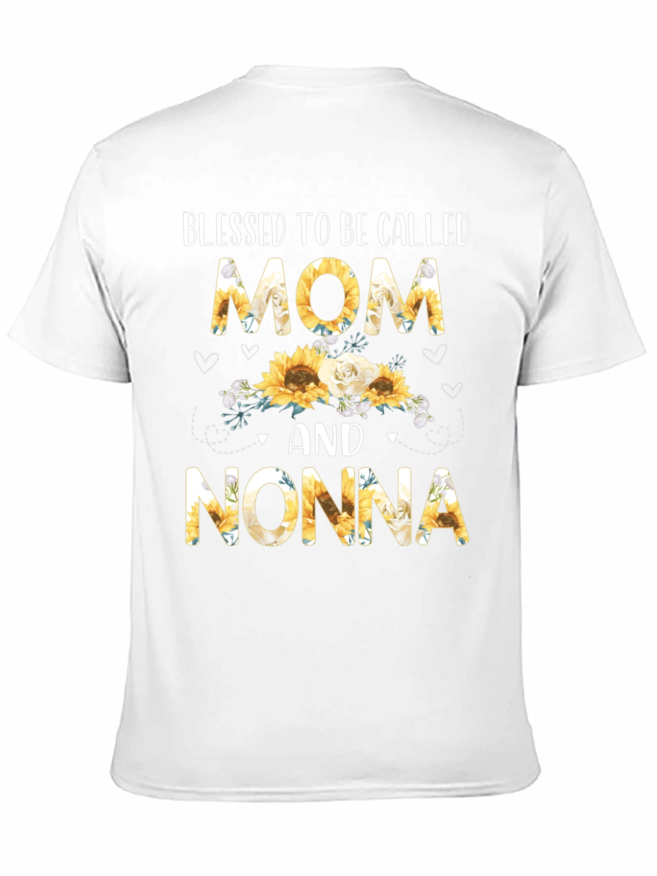 Blessed Mom and Nonna Sunflower Graphic Tee