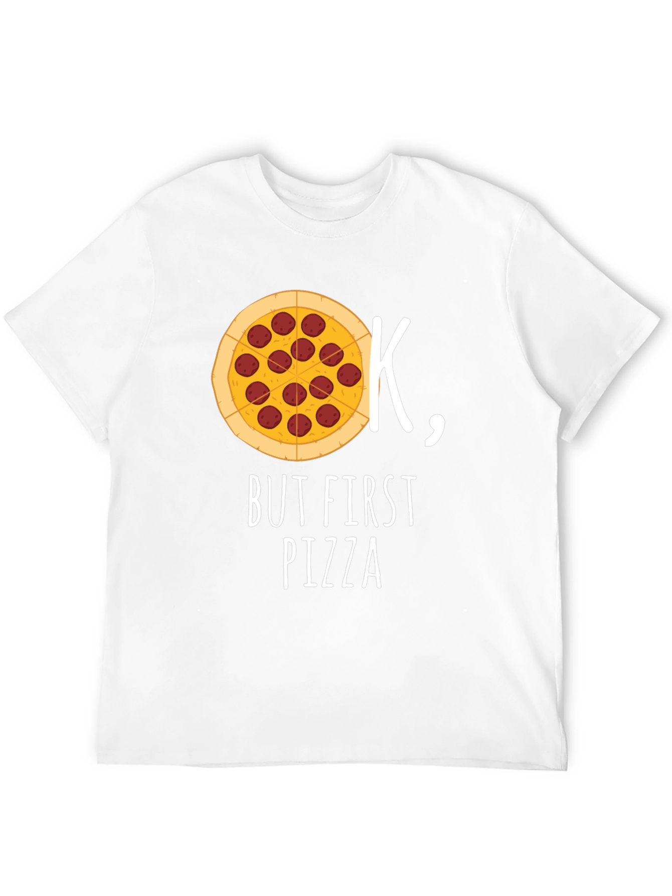 Ok But First Pizza Black Graphic T-Shirt