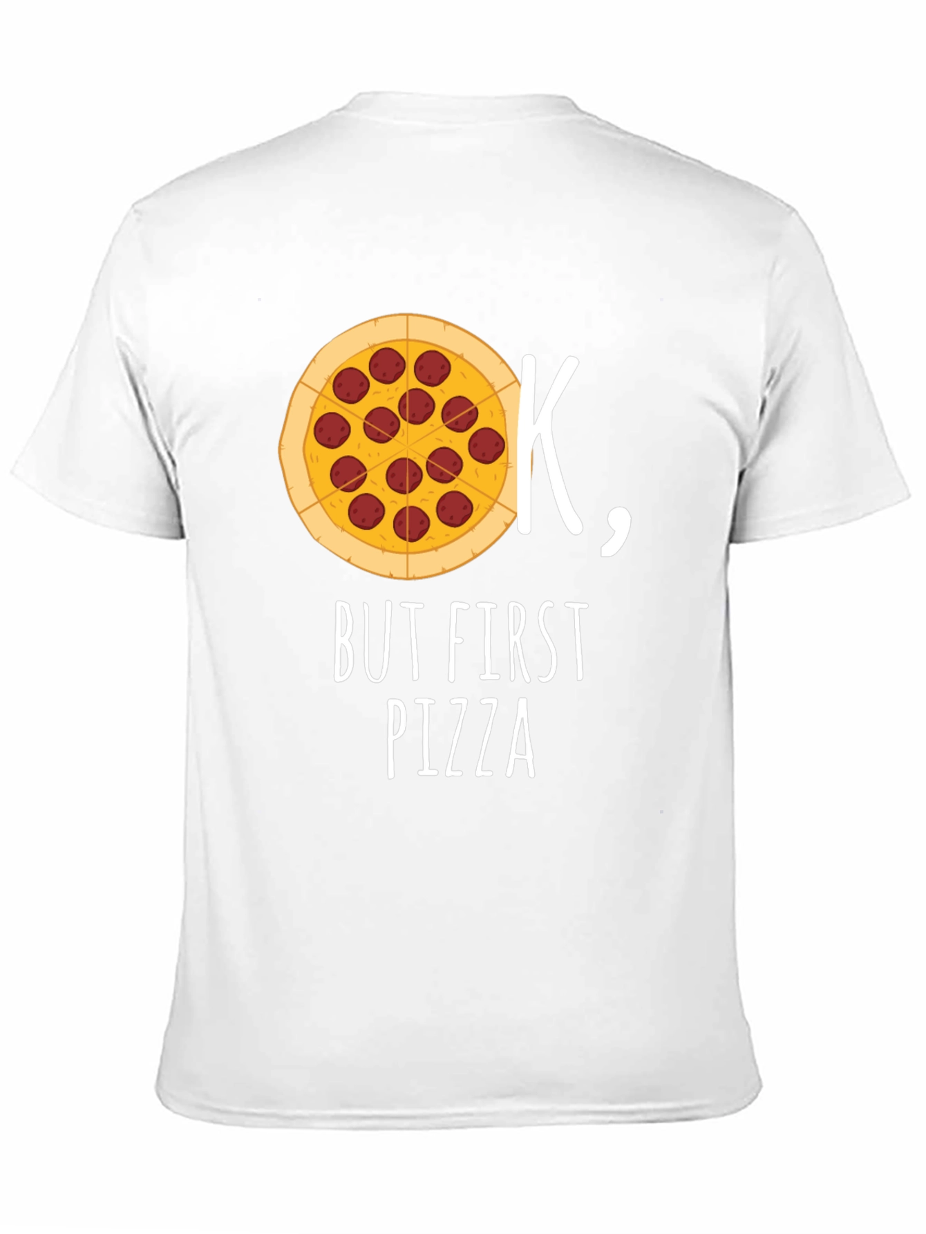 Ok But First Pizza Black Graphic T-Shirt