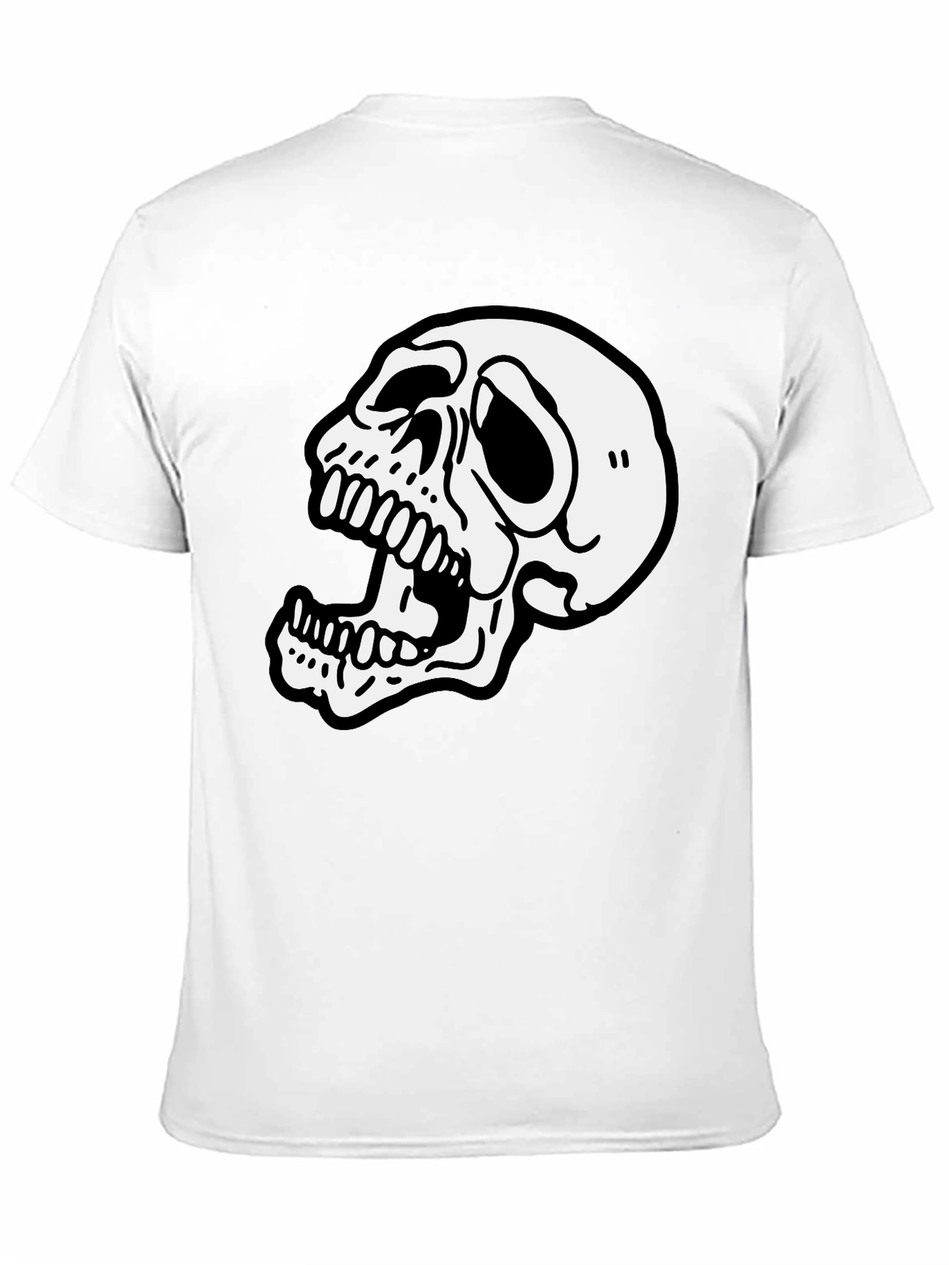 Skull Graphic Print Black T-Shirt