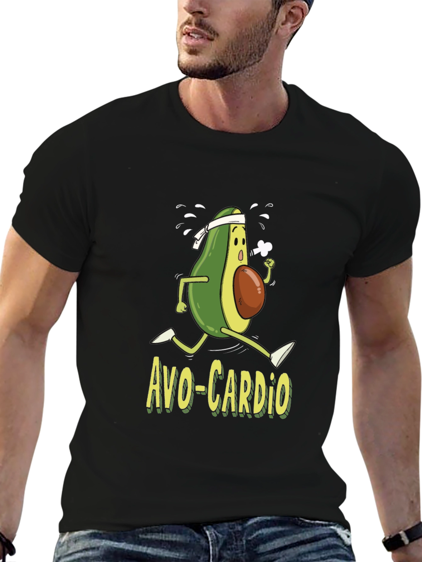 Avo-Cardio T-Shirt Funny Avocado Running Workout Tee