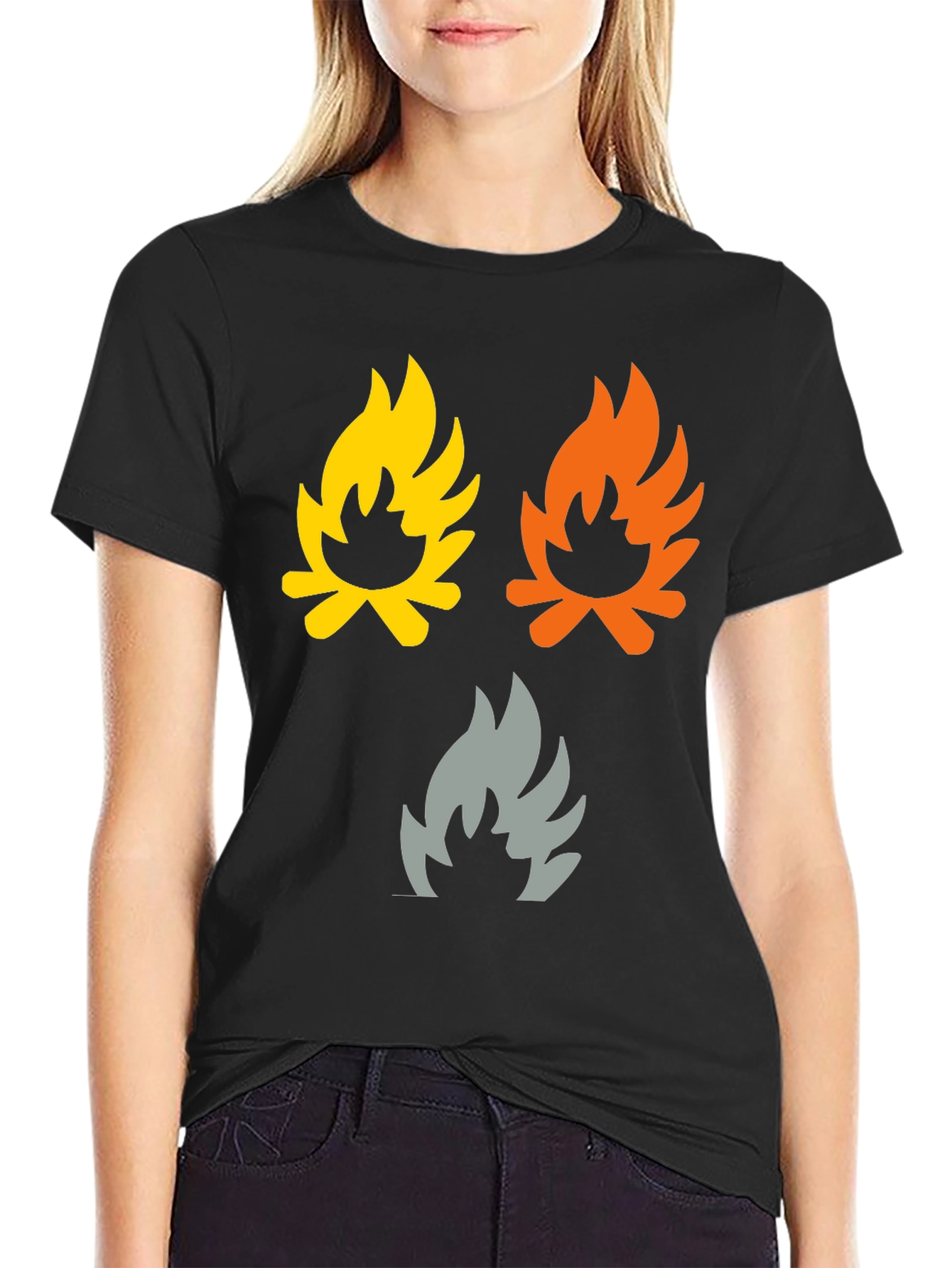 Campfire Flames Graphic Tee - Soft Cotton Shirt
