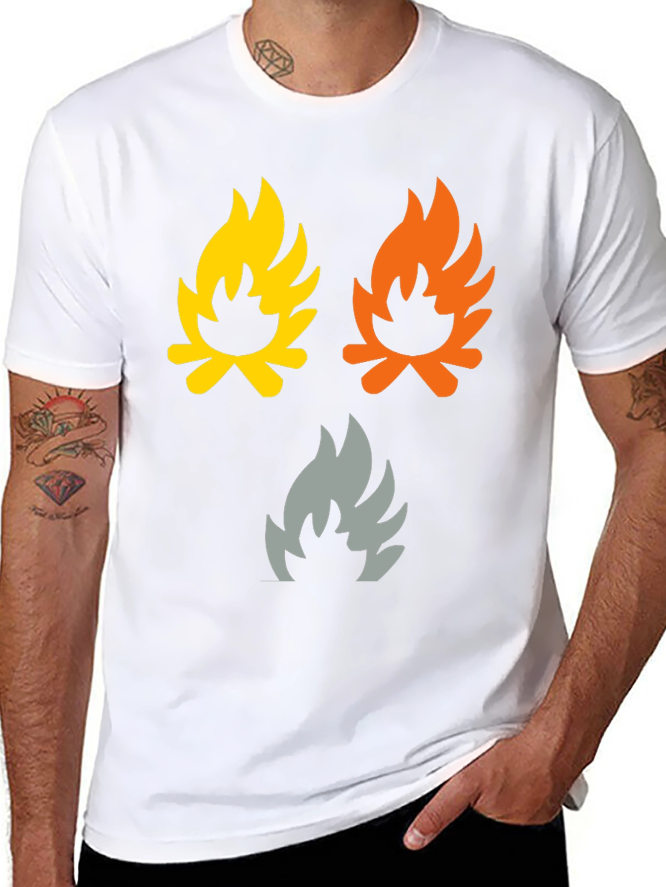 Campfire Flames Graphic Tee - Soft Cotton Shirt