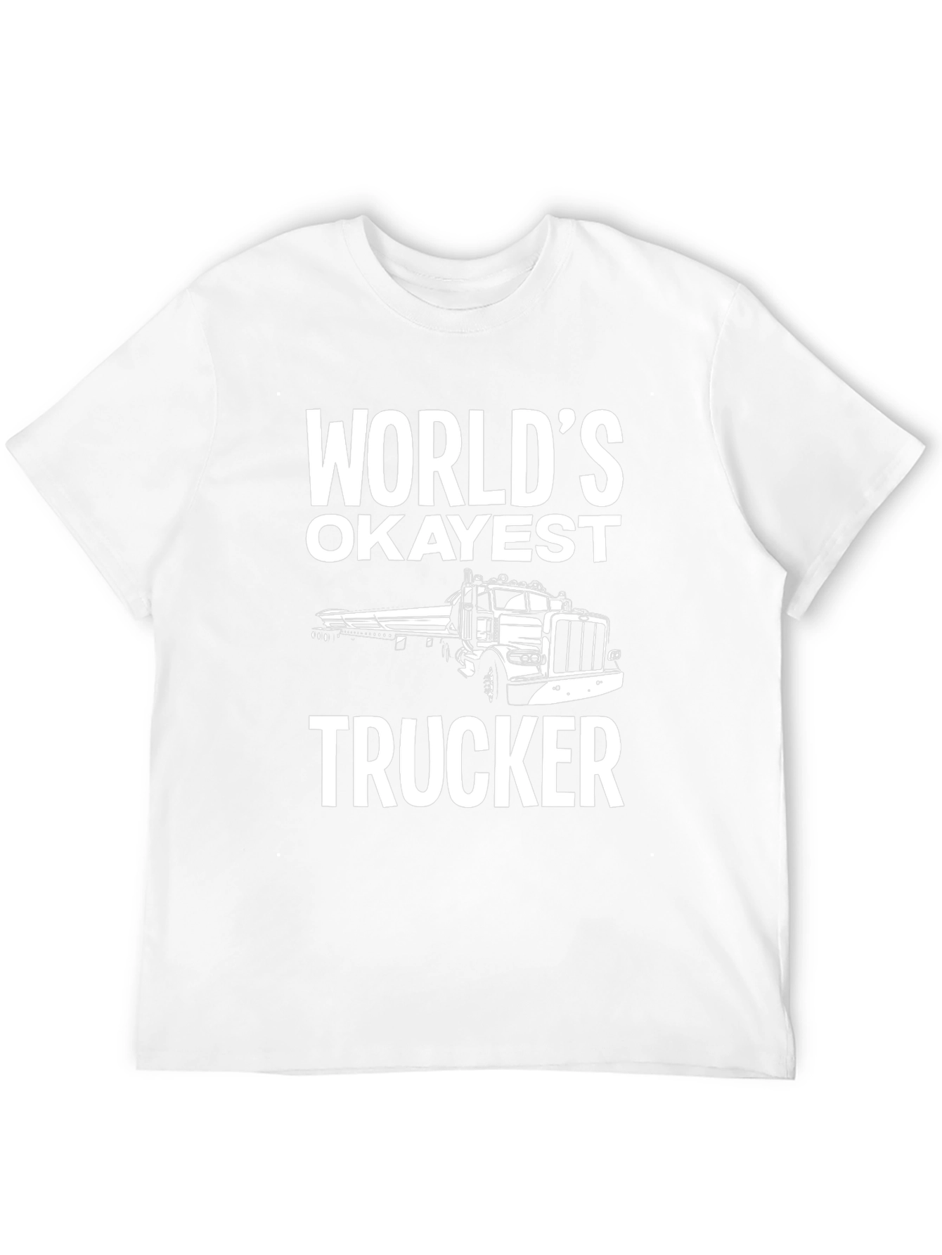 Worlds Okayest Trucker Black T-Shirt