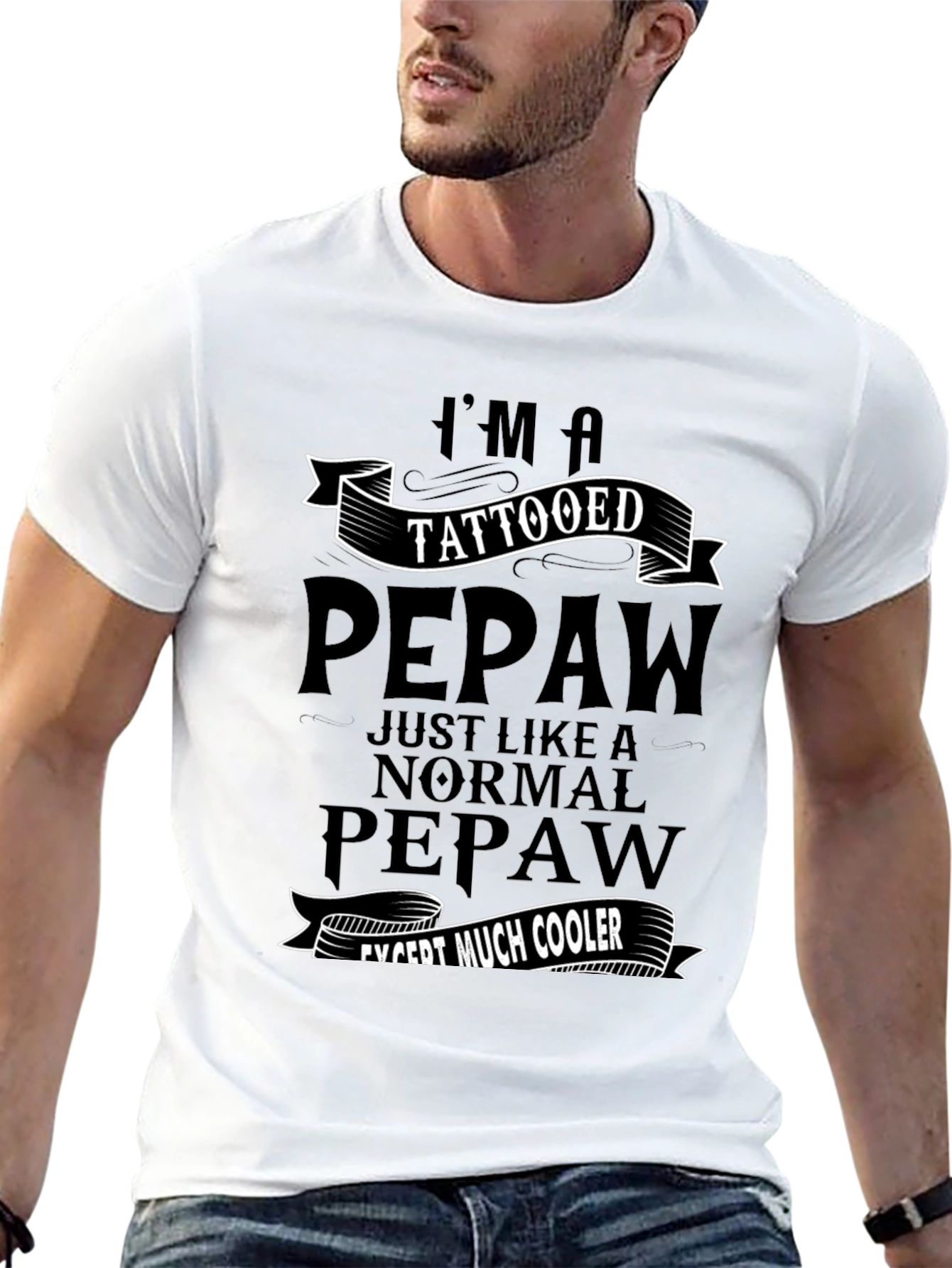 Tattooed Pepaw T-Shirt - Cool Grandpa Graphic Tee