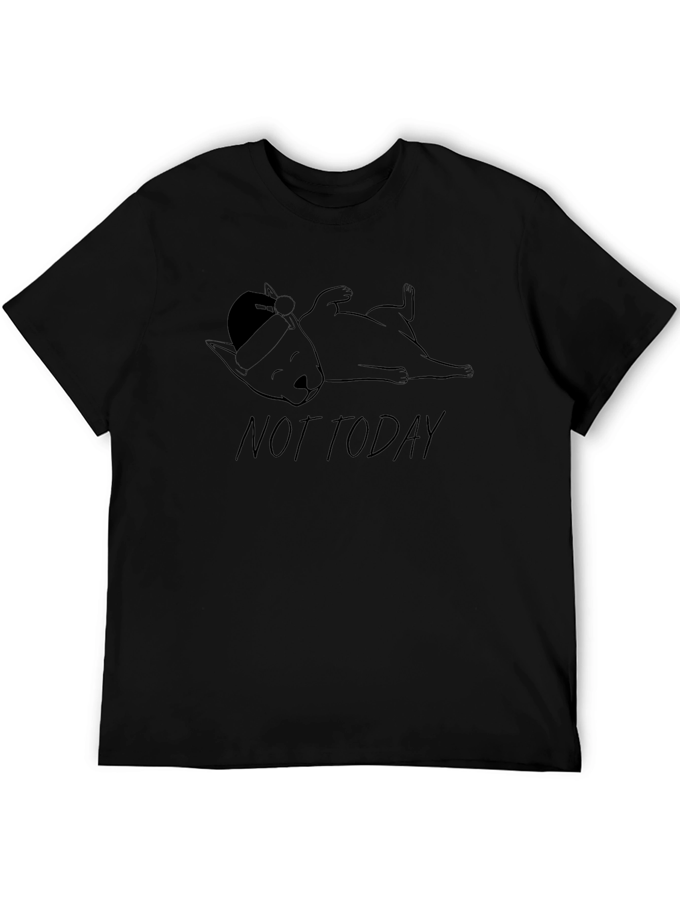 Not Today Sloth Tee - Relaxed Fit Black T-Shirt
