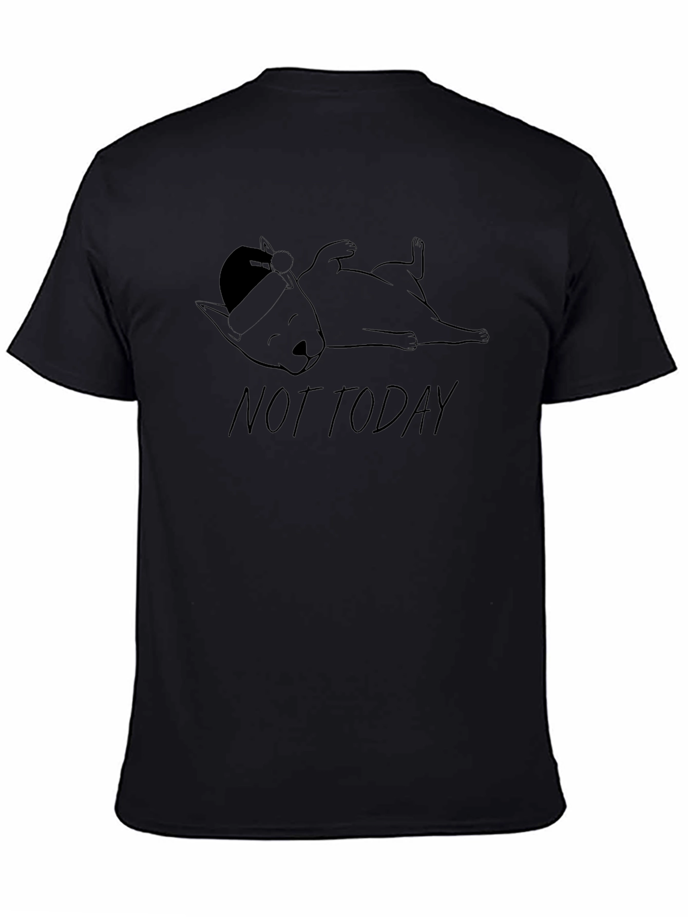 Not Today Sloth Tee - Relaxed Fit Black T-Shirt