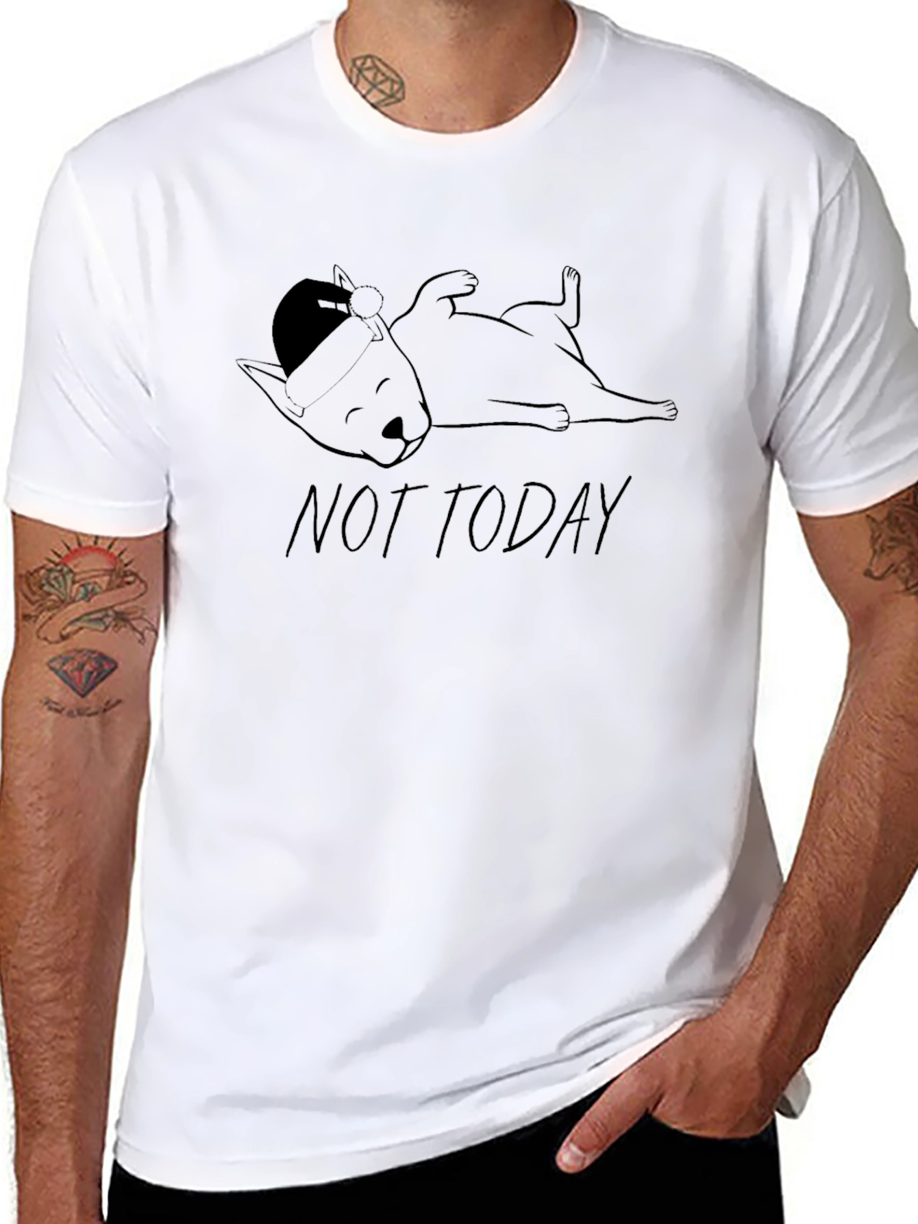 Not Today Sloth Tee - Relaxed Fit Black T-Shirt