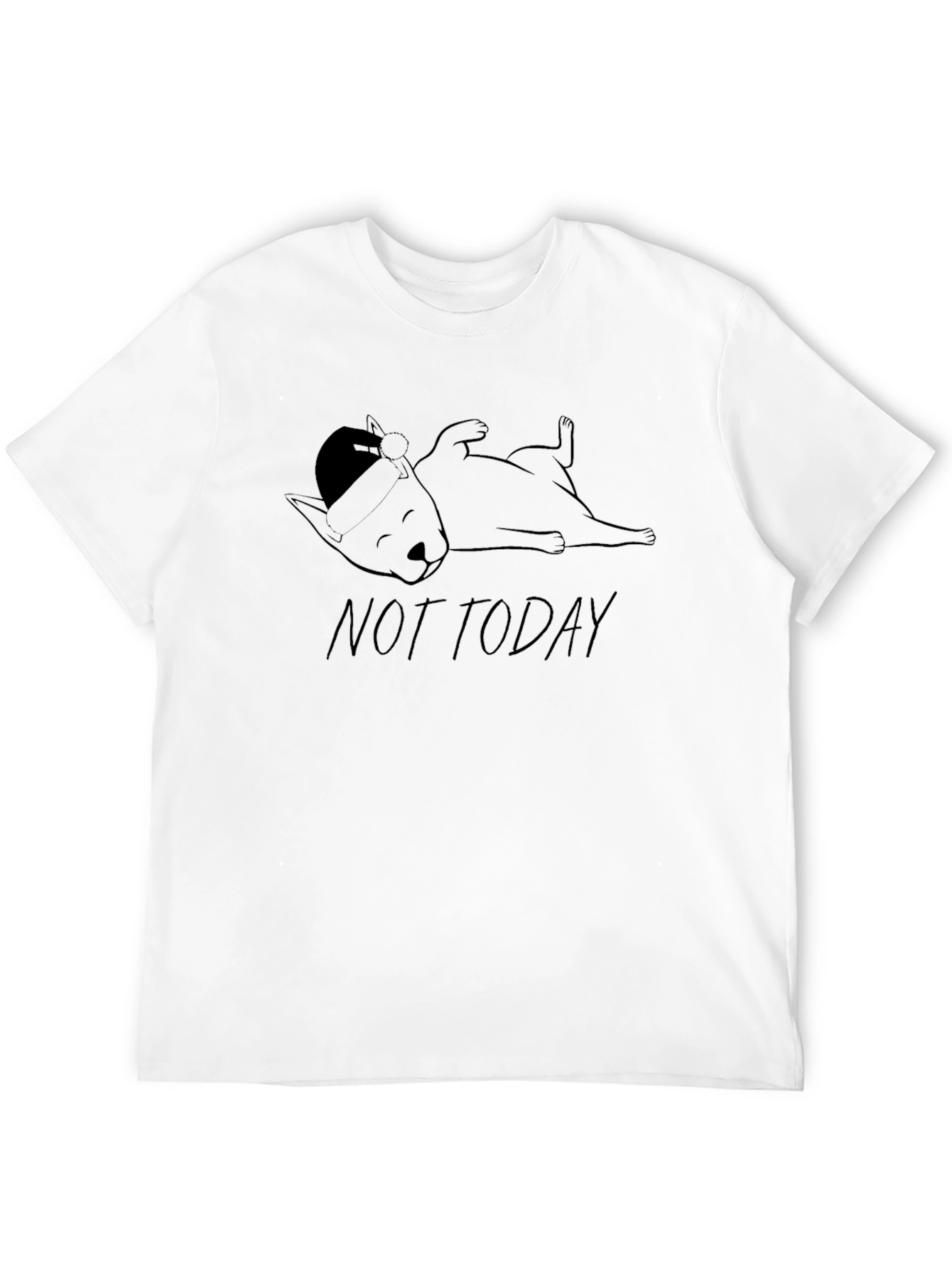 Not Today Sloth Tee - Relaxed Fit Black T-Shirt