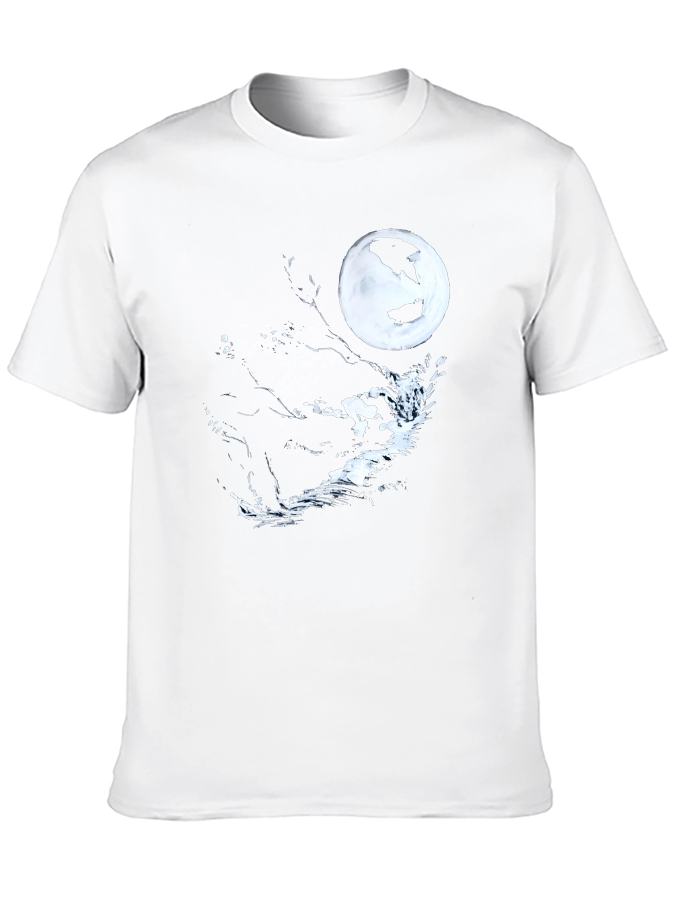 Black Moonlit Graphic Tee - Stylish Mens Shirt