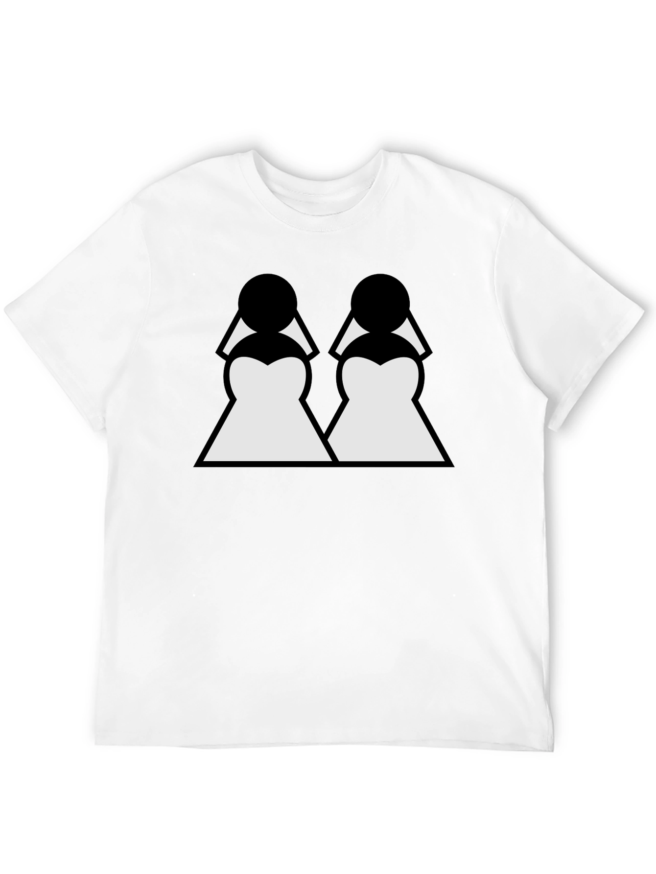 Twin Brides Graphic Tee - Black Cotton T-Shirt