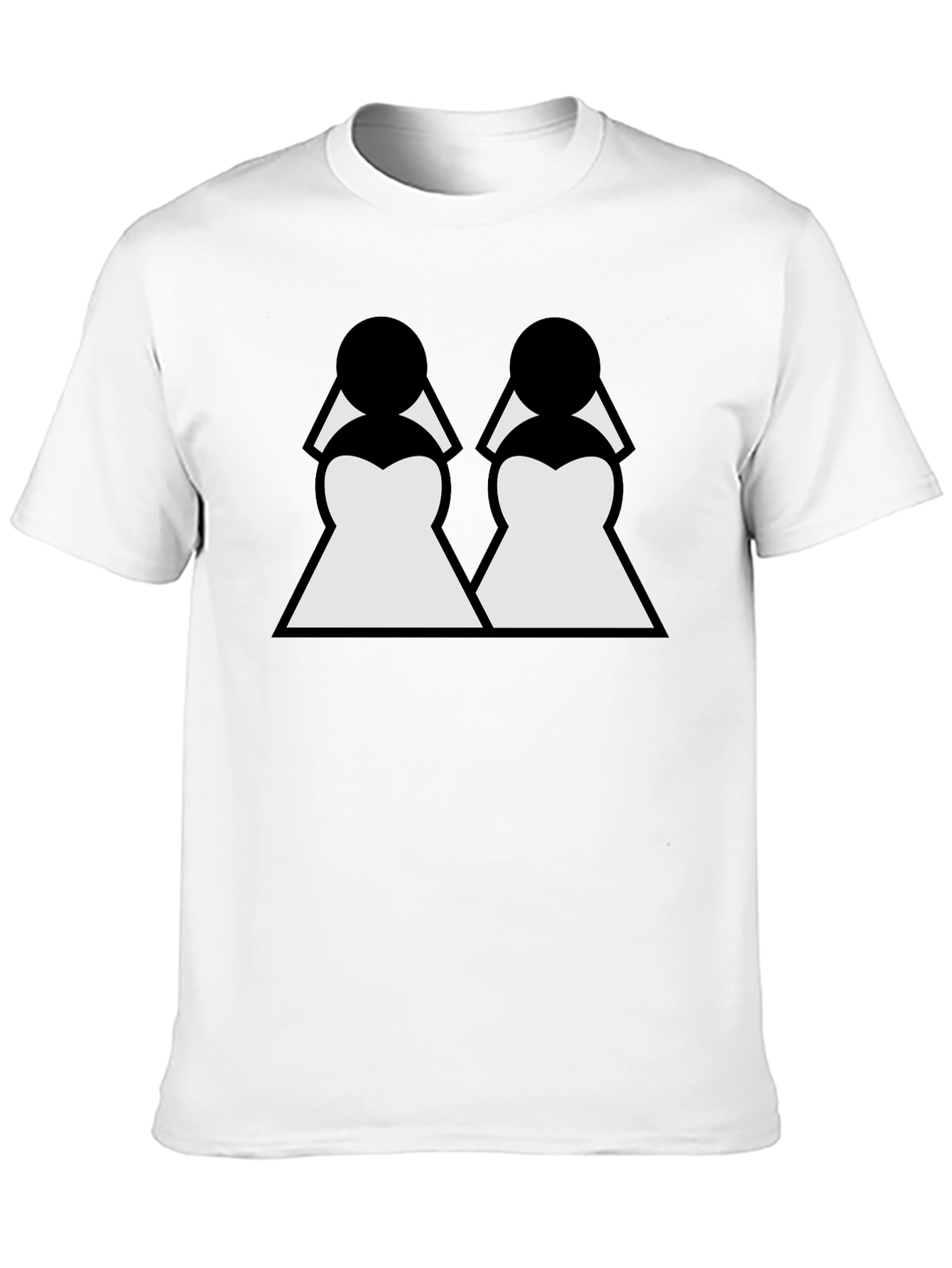 Twin Brides Graphic Tee - Black Cotton T-Shirt
