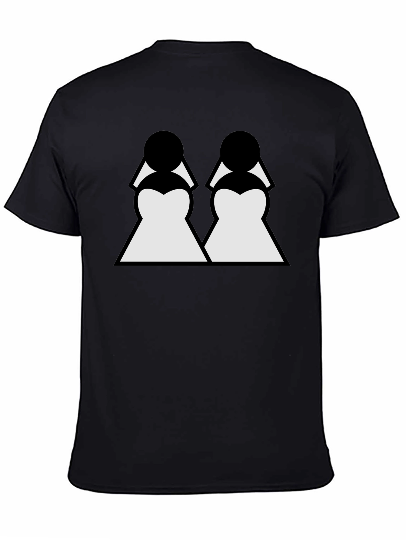 Twin Brides Graphic Tee - Black Cotton T-Shirt